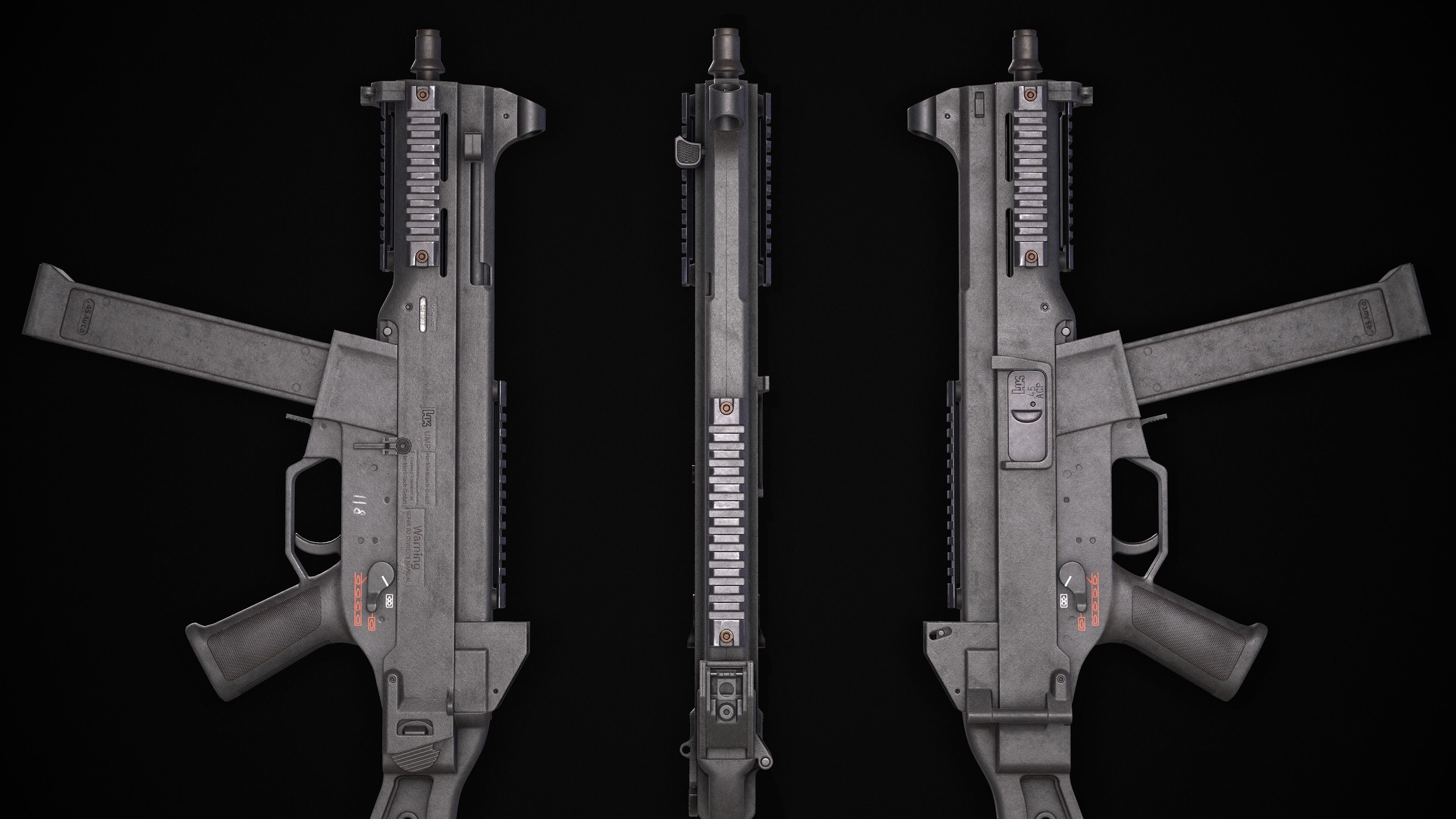 HK UMP-45 - Game ready  Low-poly 3D model_11