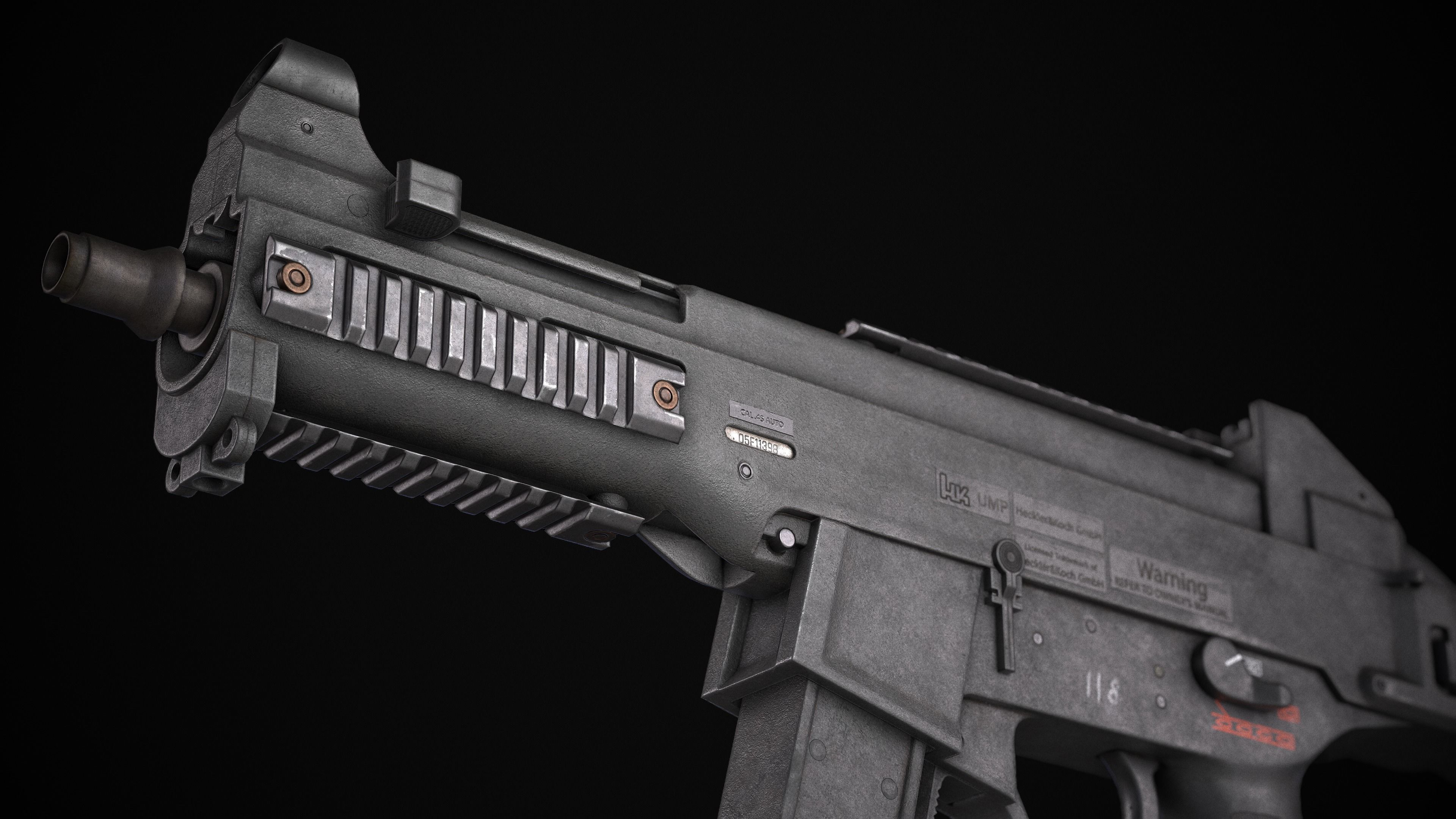 HK UMP-45 - Game ready  Low-poly 3D model_5