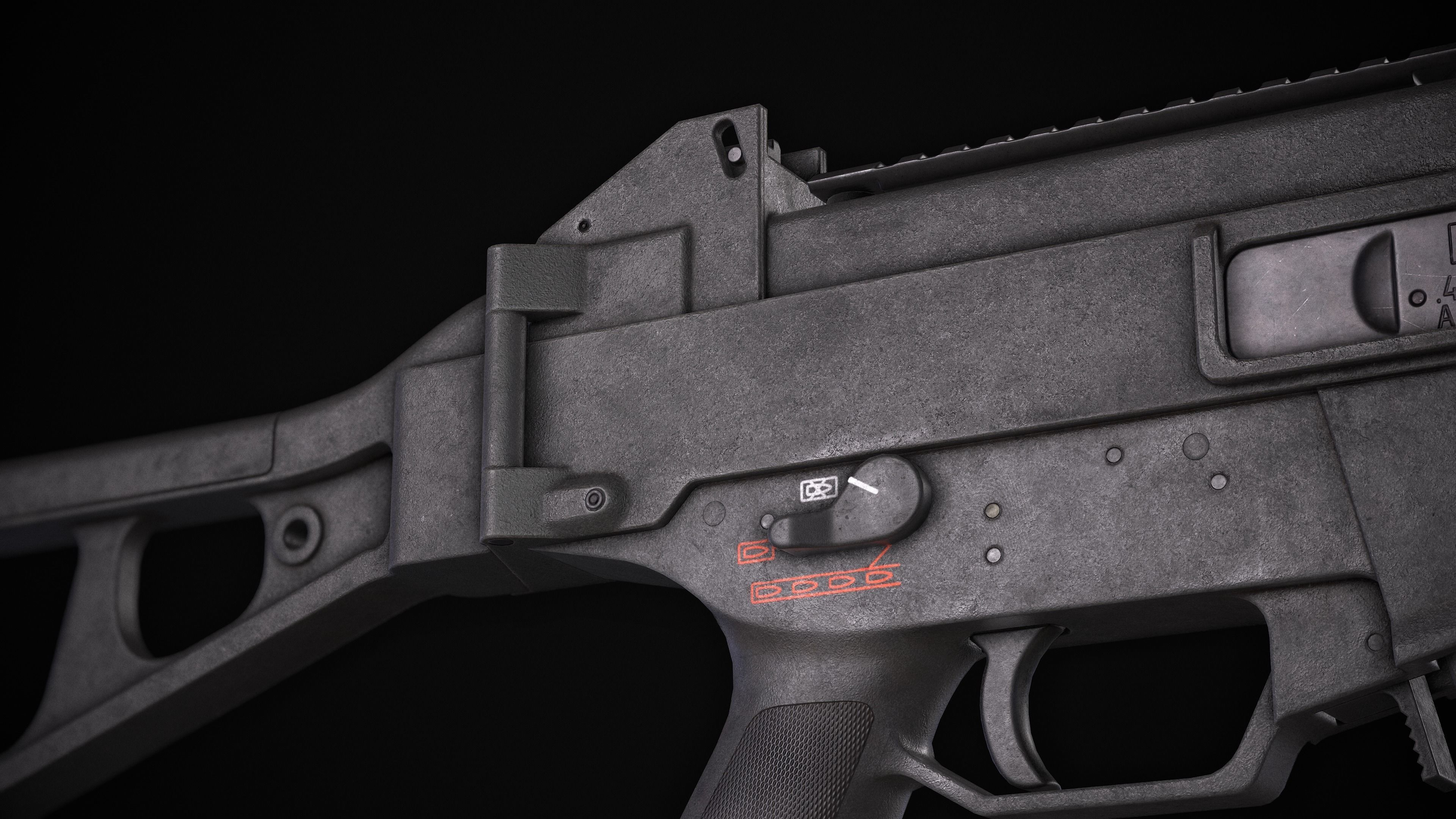 HK UMP-45 - Game ready  Low-poly 3D model_9