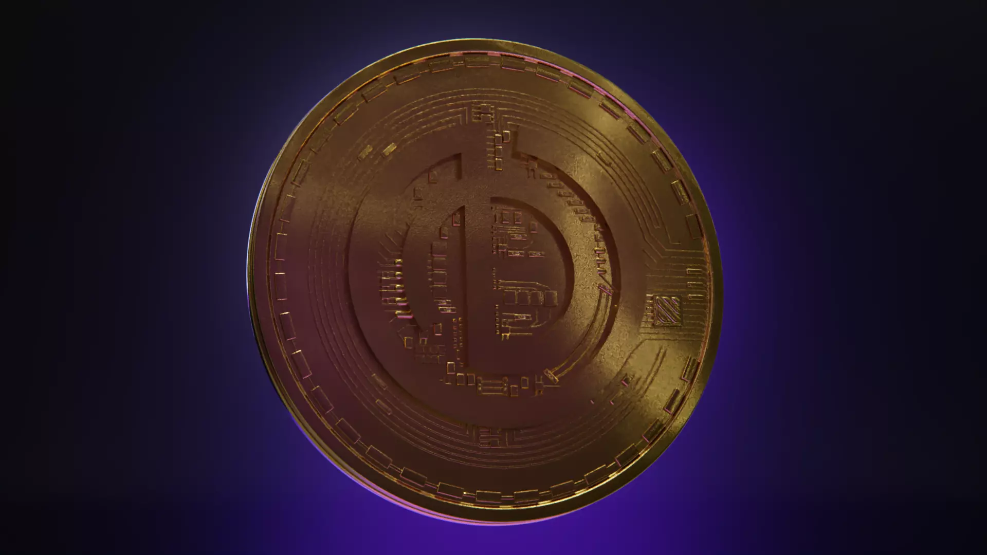 Crypto Coin Free low-poly 3D model