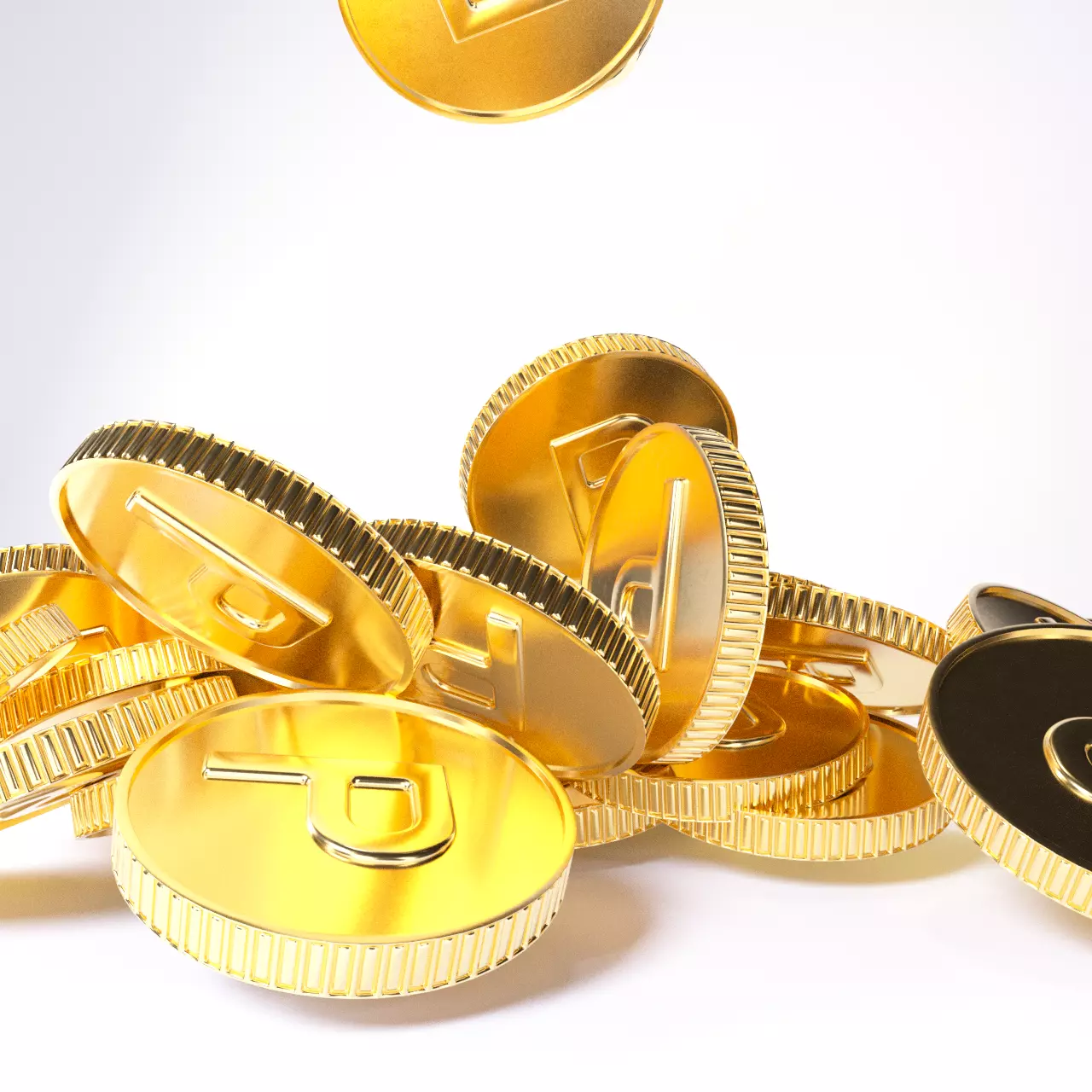 Point Coin Drop Animation 3D model_0