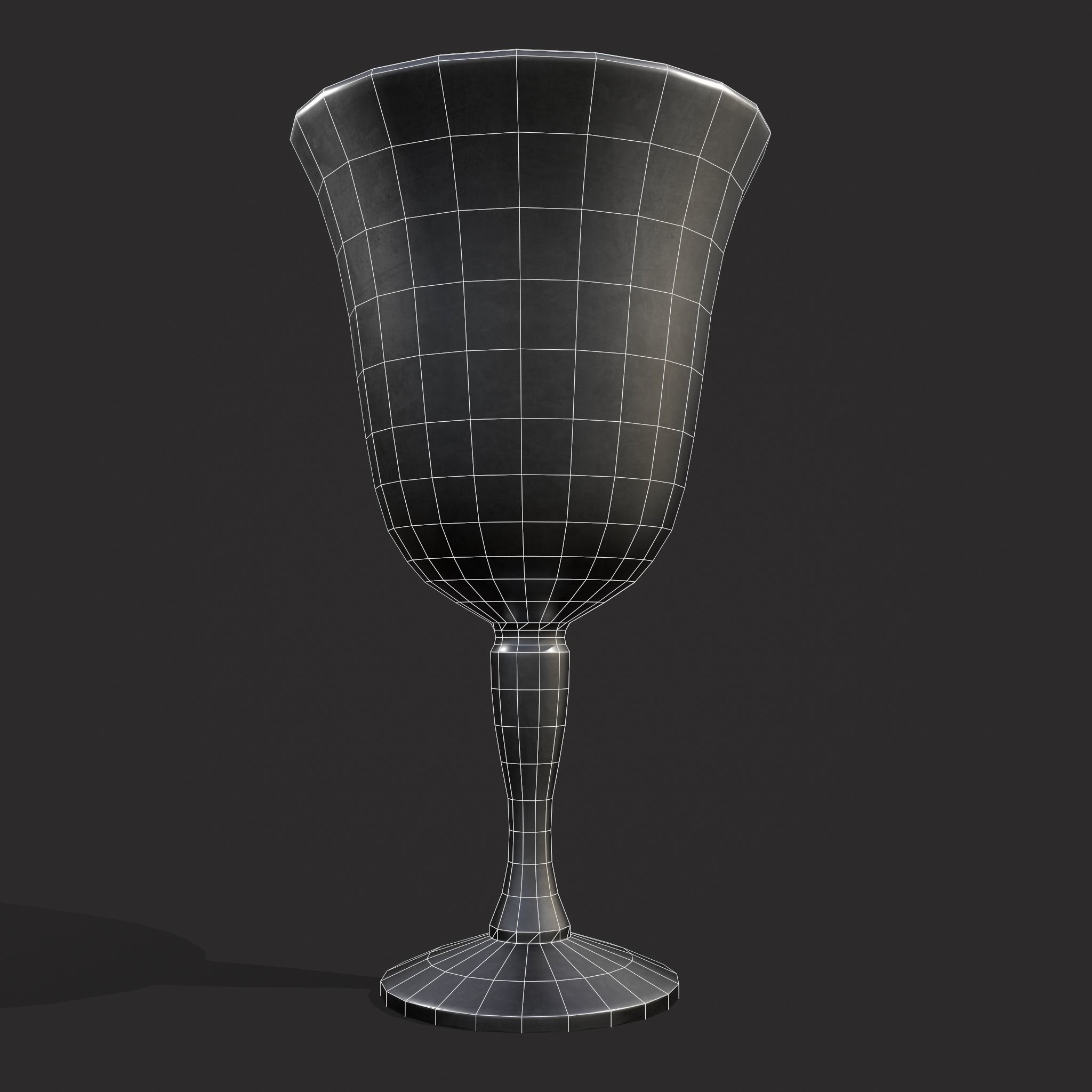 Medieval Three Cups 3D Model Collection_19