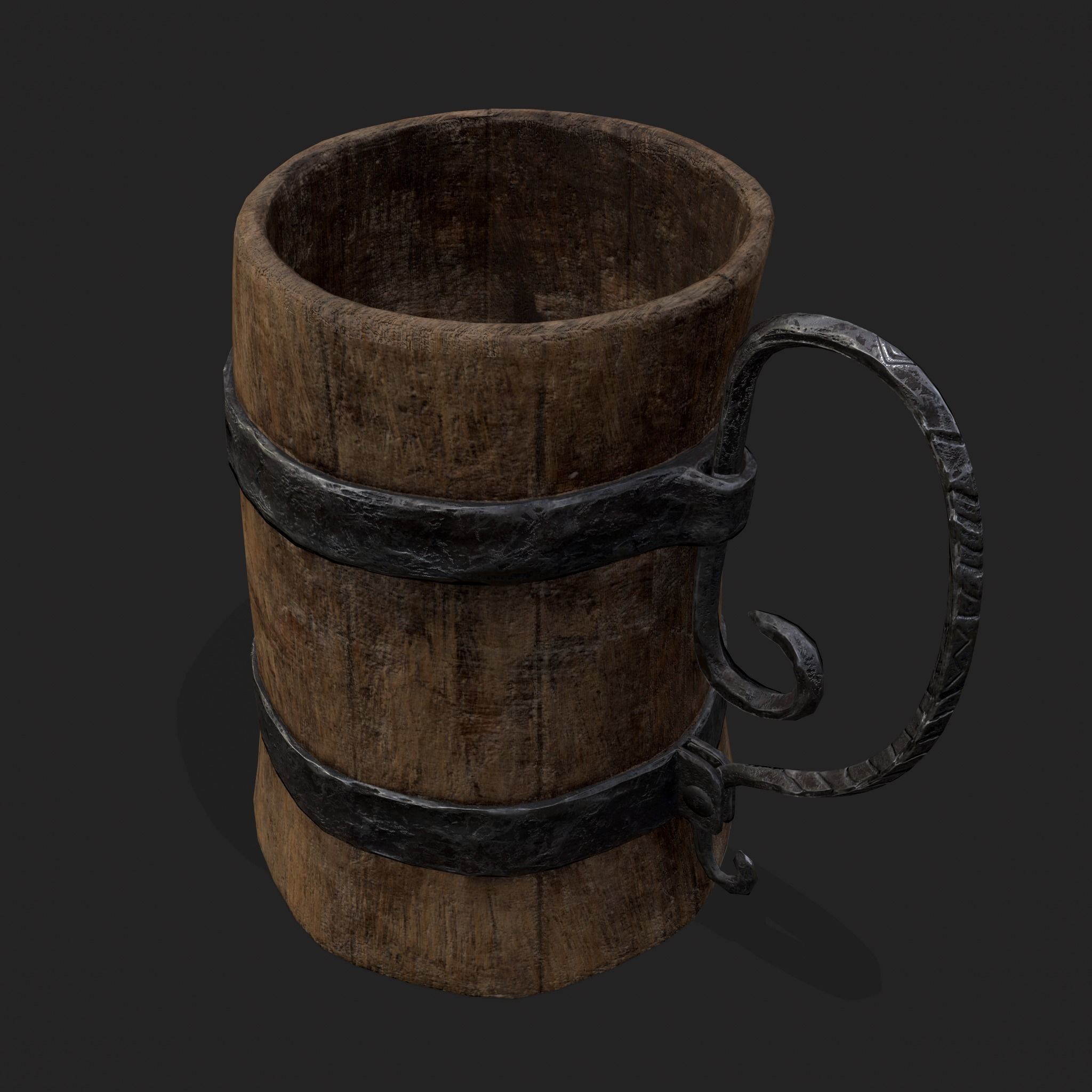 Medieval Three Cups 3D Model Collection_16