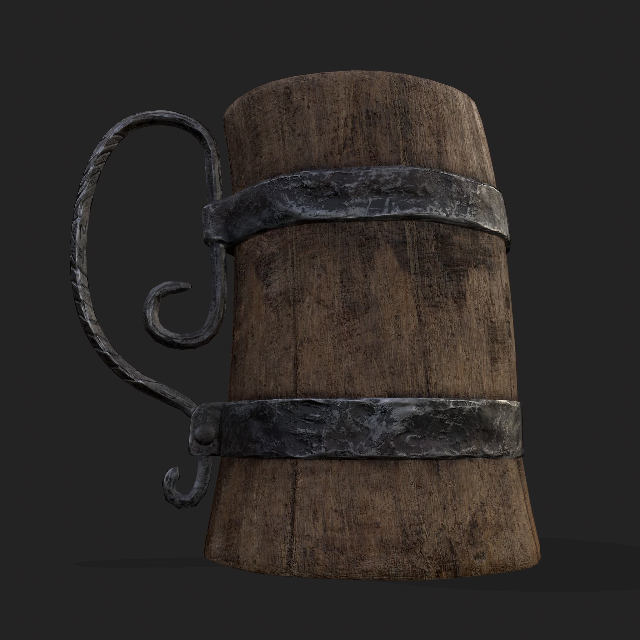 Medieval Three Cups 3D Model Collection_10