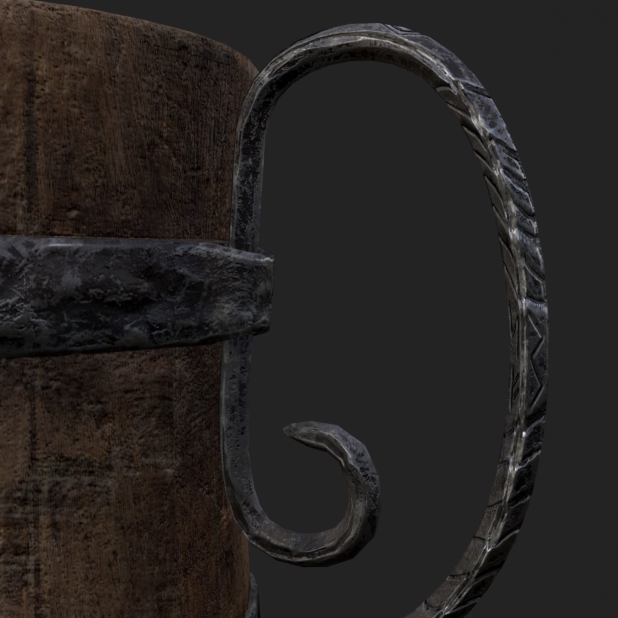 Medieval Three Cups 3D Model Collection_14