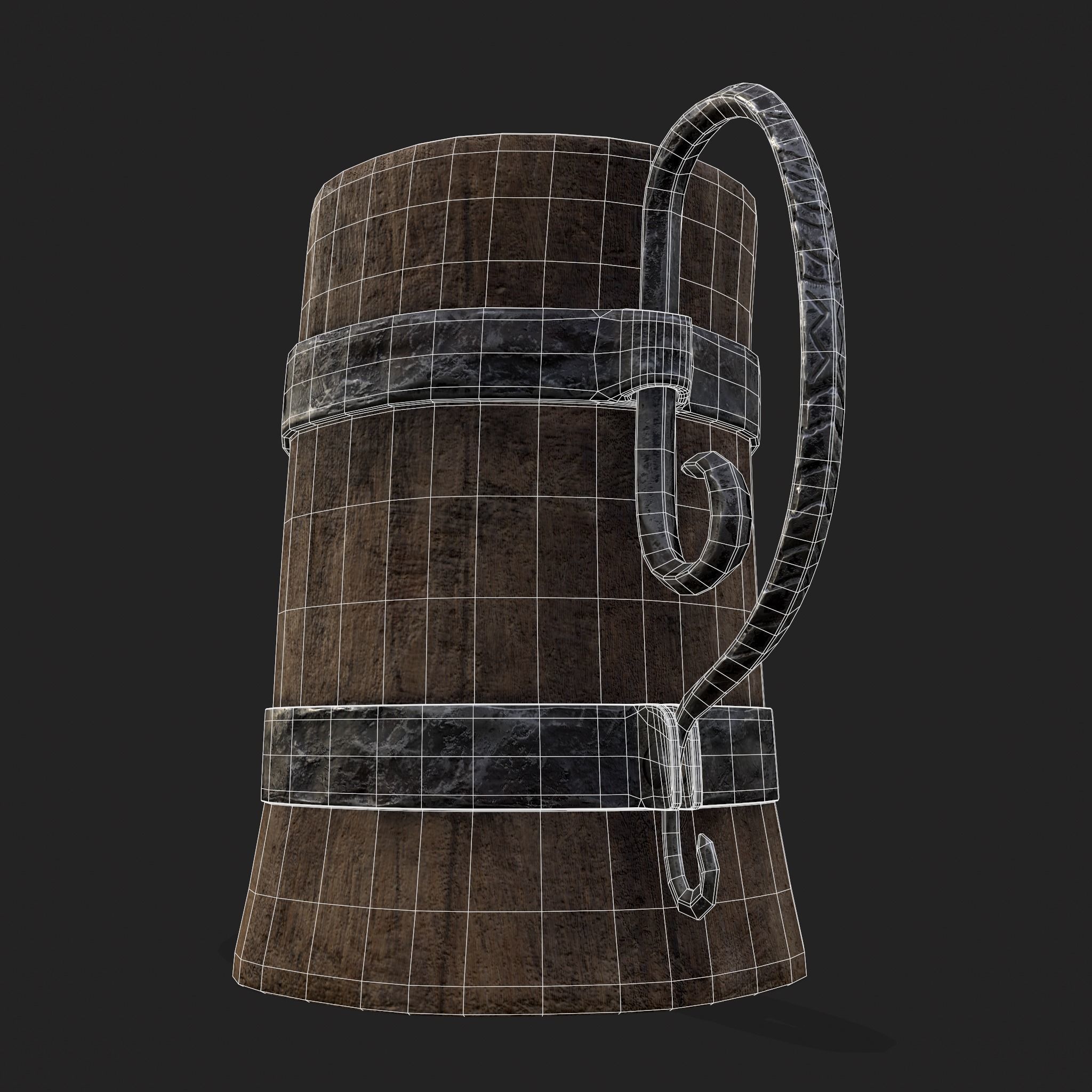 Medieval Three Cups 3D Model Collection_13