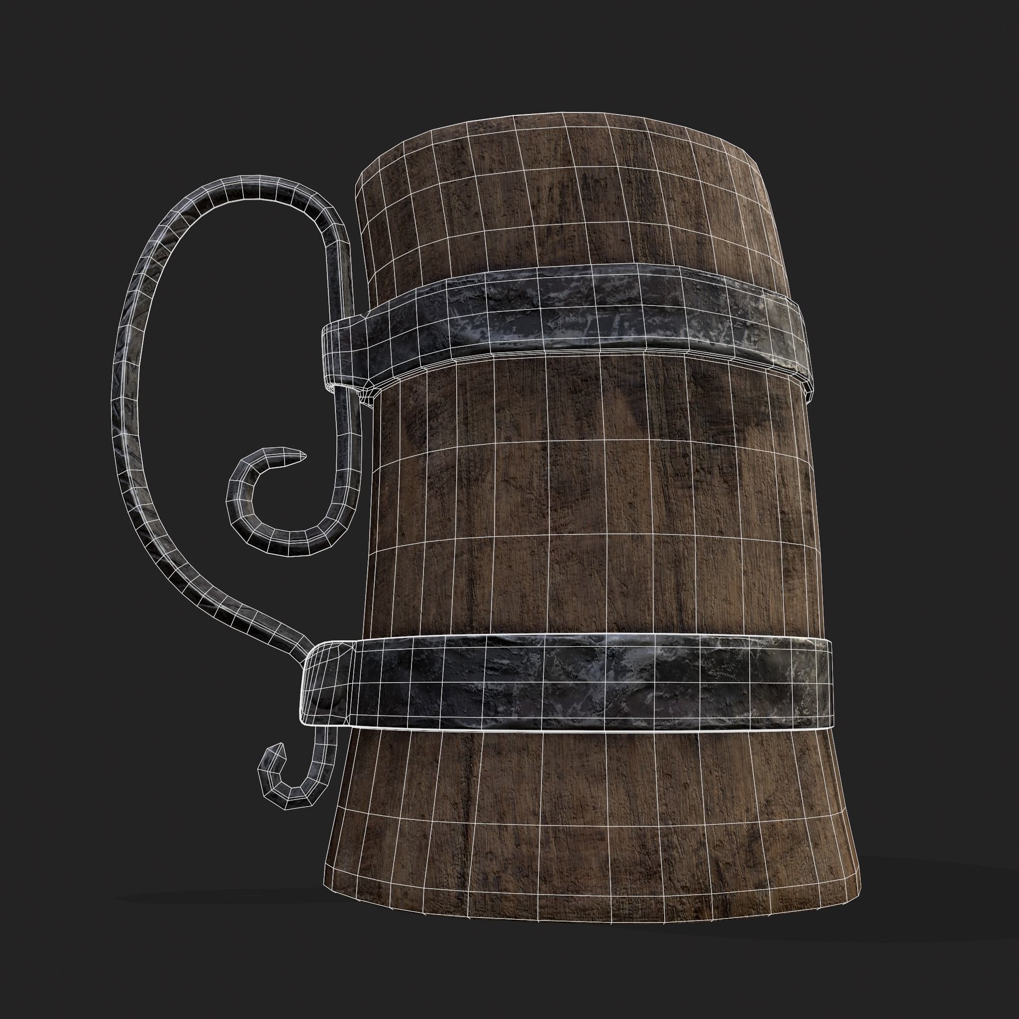 Medieval Three Cups 3D Model Collection_11