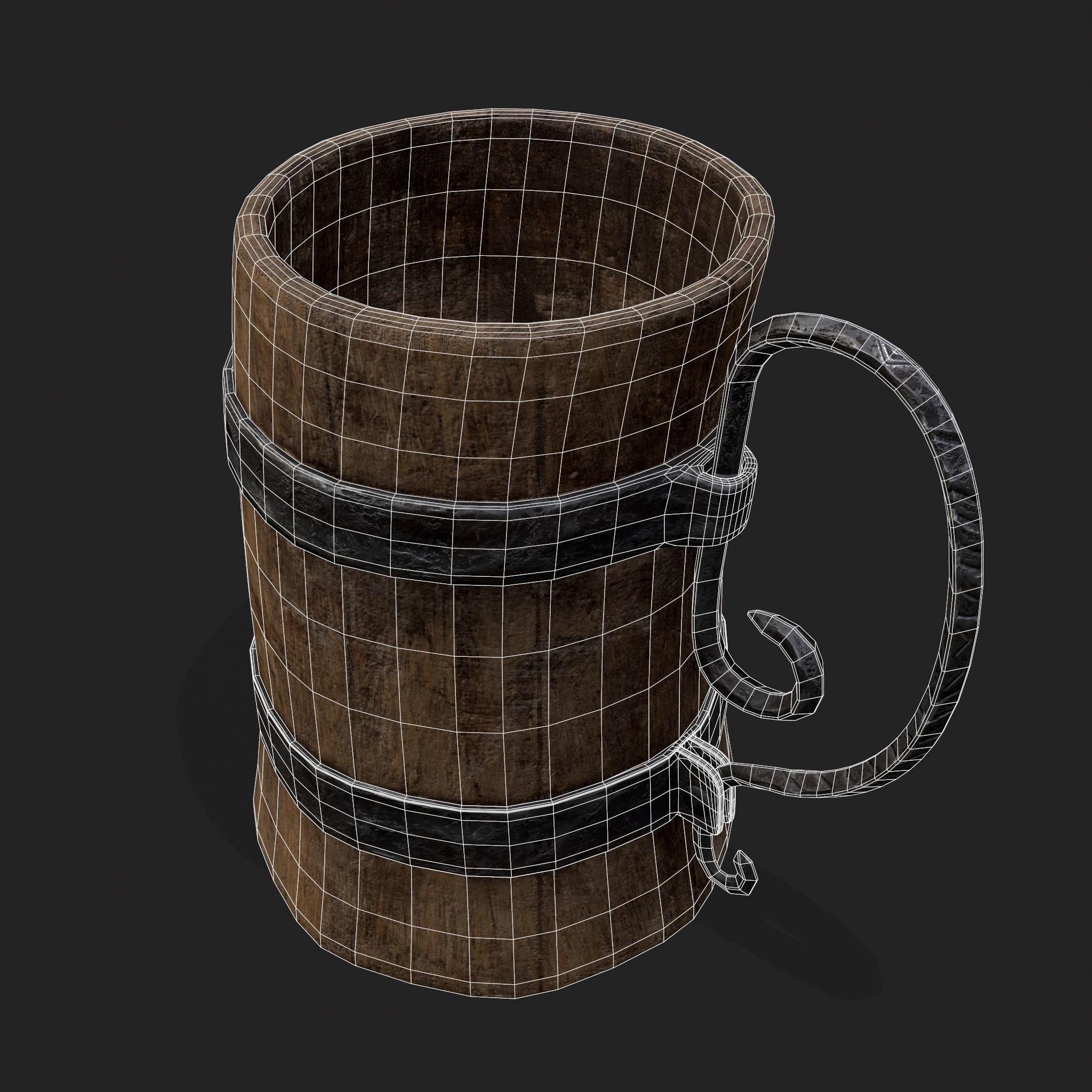 Medieval Three Cups 3D Model Collection_17