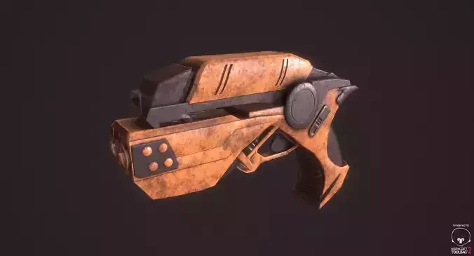 Scifi gun low poly Low-poly 3D model