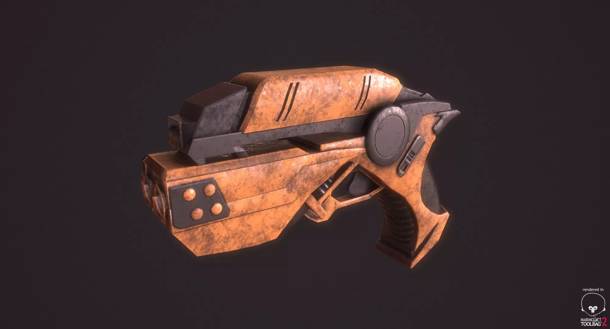 Scifi gun low poly Low-poly 3D model