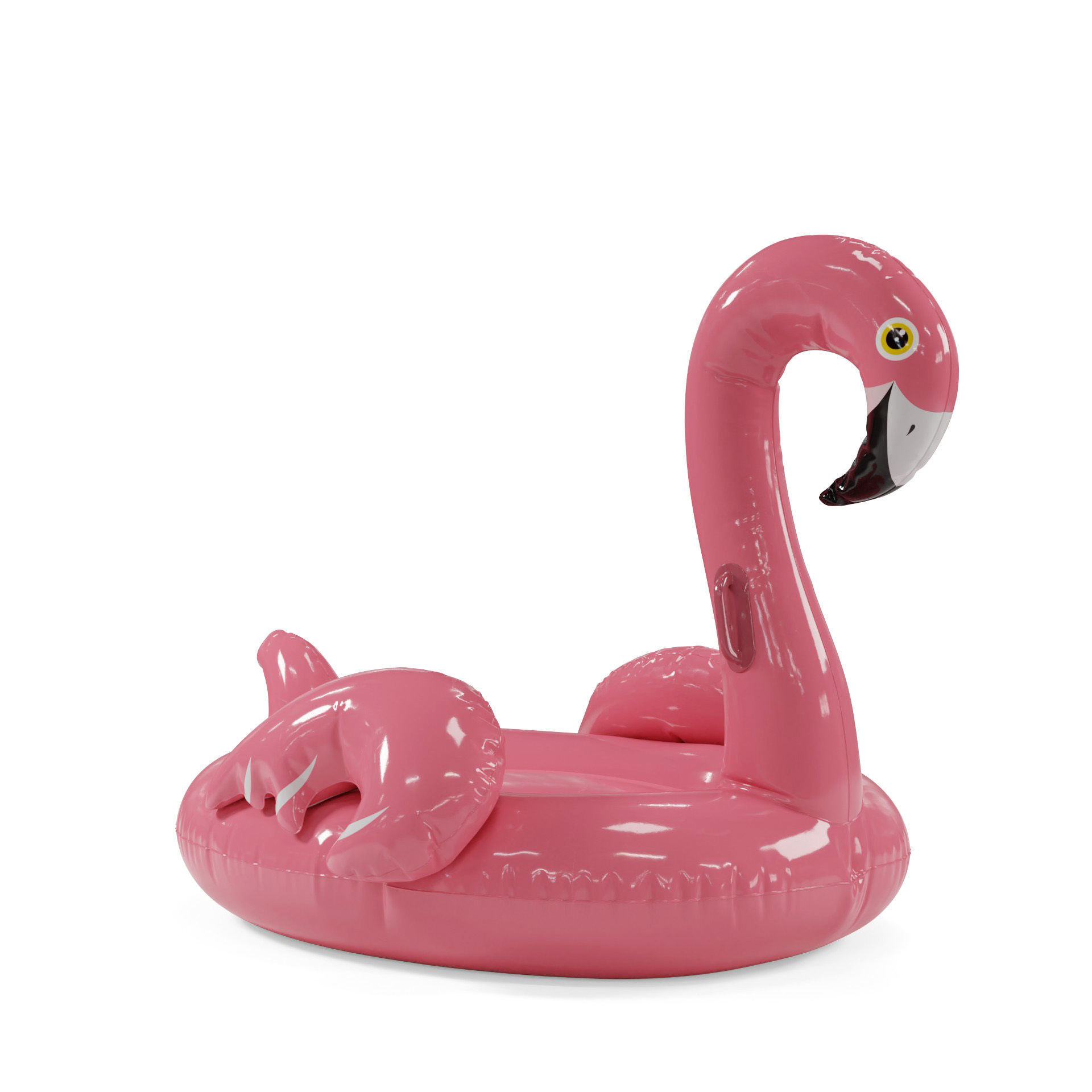 Inflatable Flamingo Low-poly 3D model_1