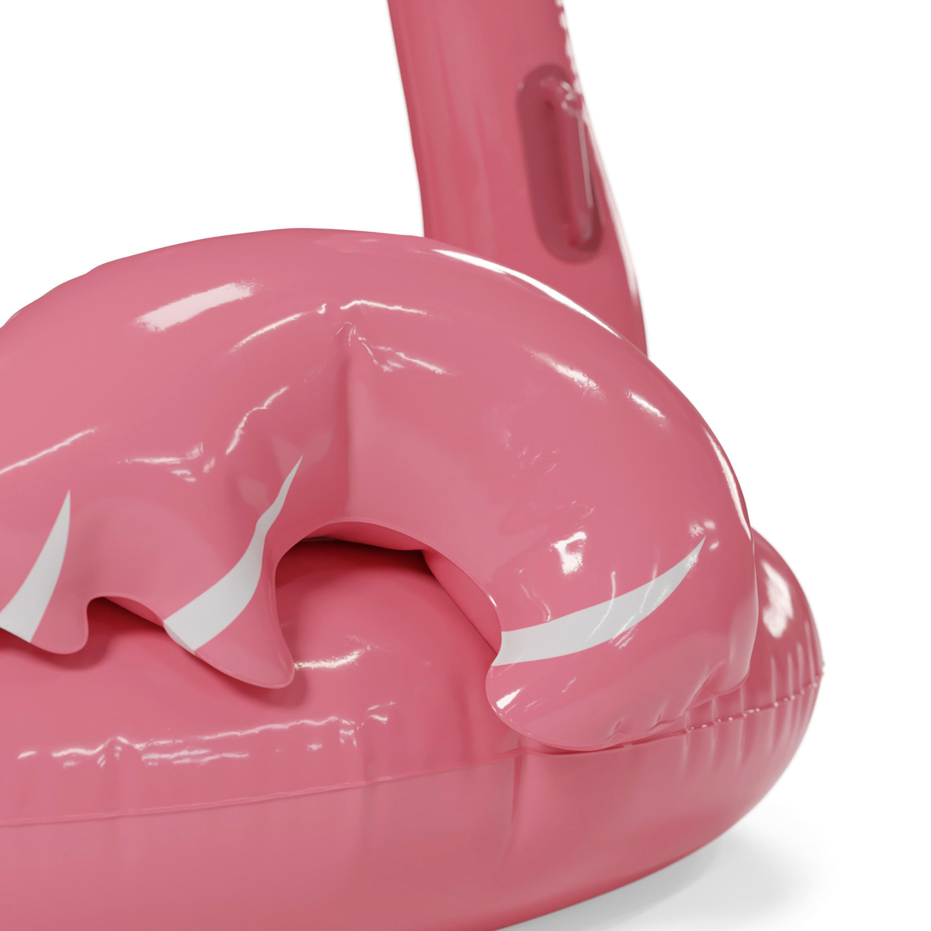 Inflatable Flamingo Low-poly 3D model_2