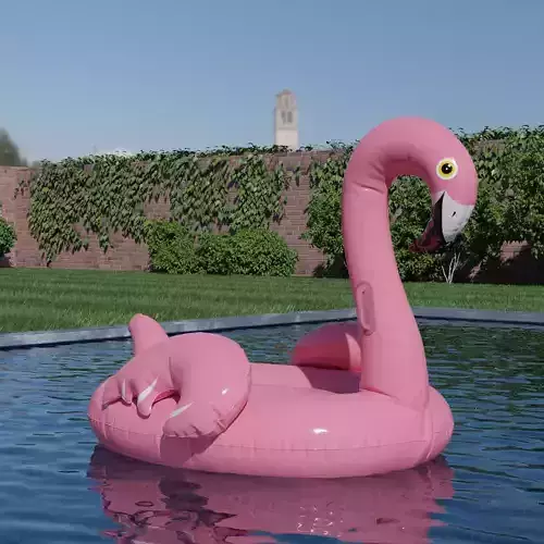 Inflatable Flamingo Low-poly 3D model