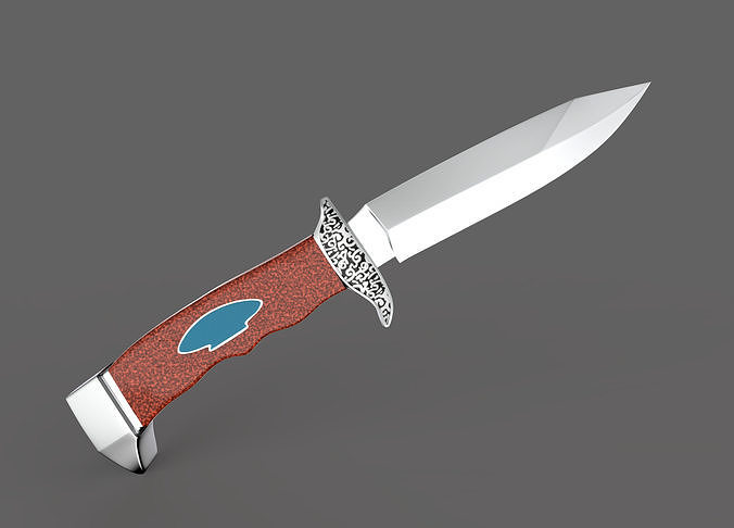 knife with handle Low-poly 3D model
