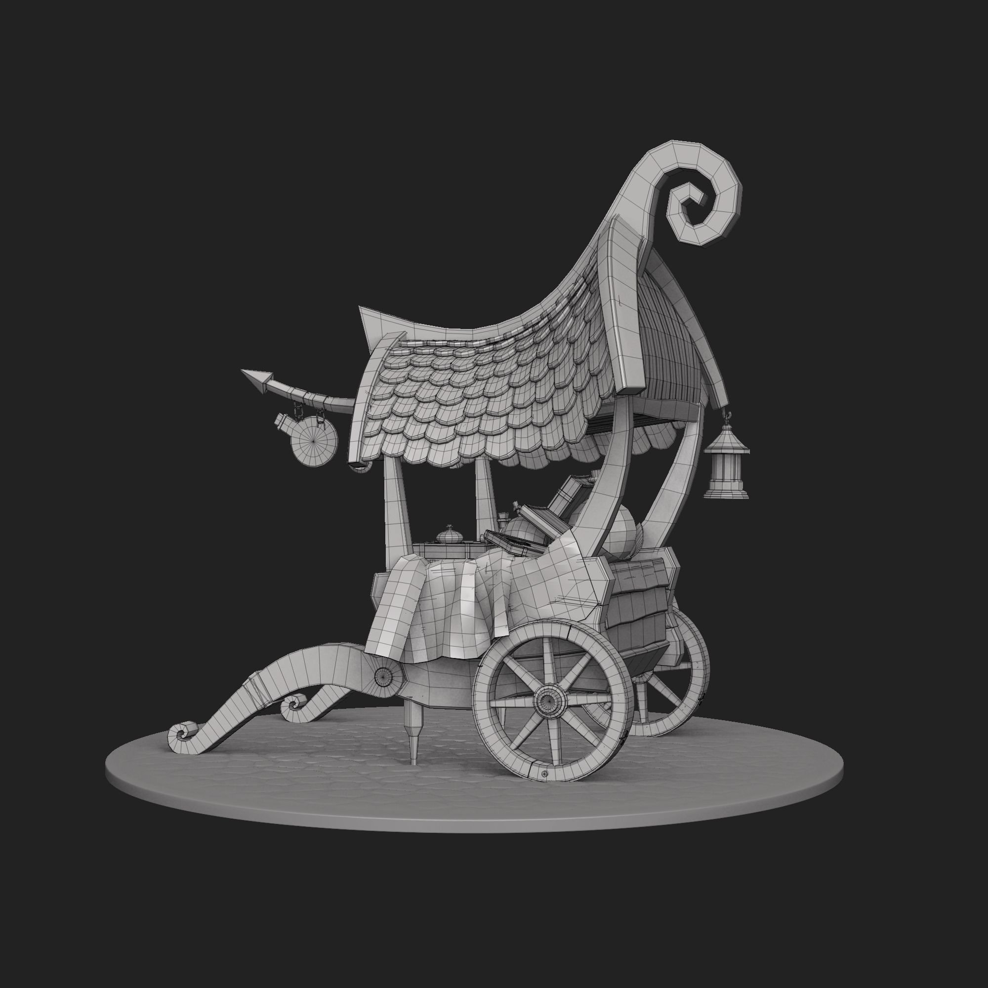Stylized Magician Stall 3D model_8