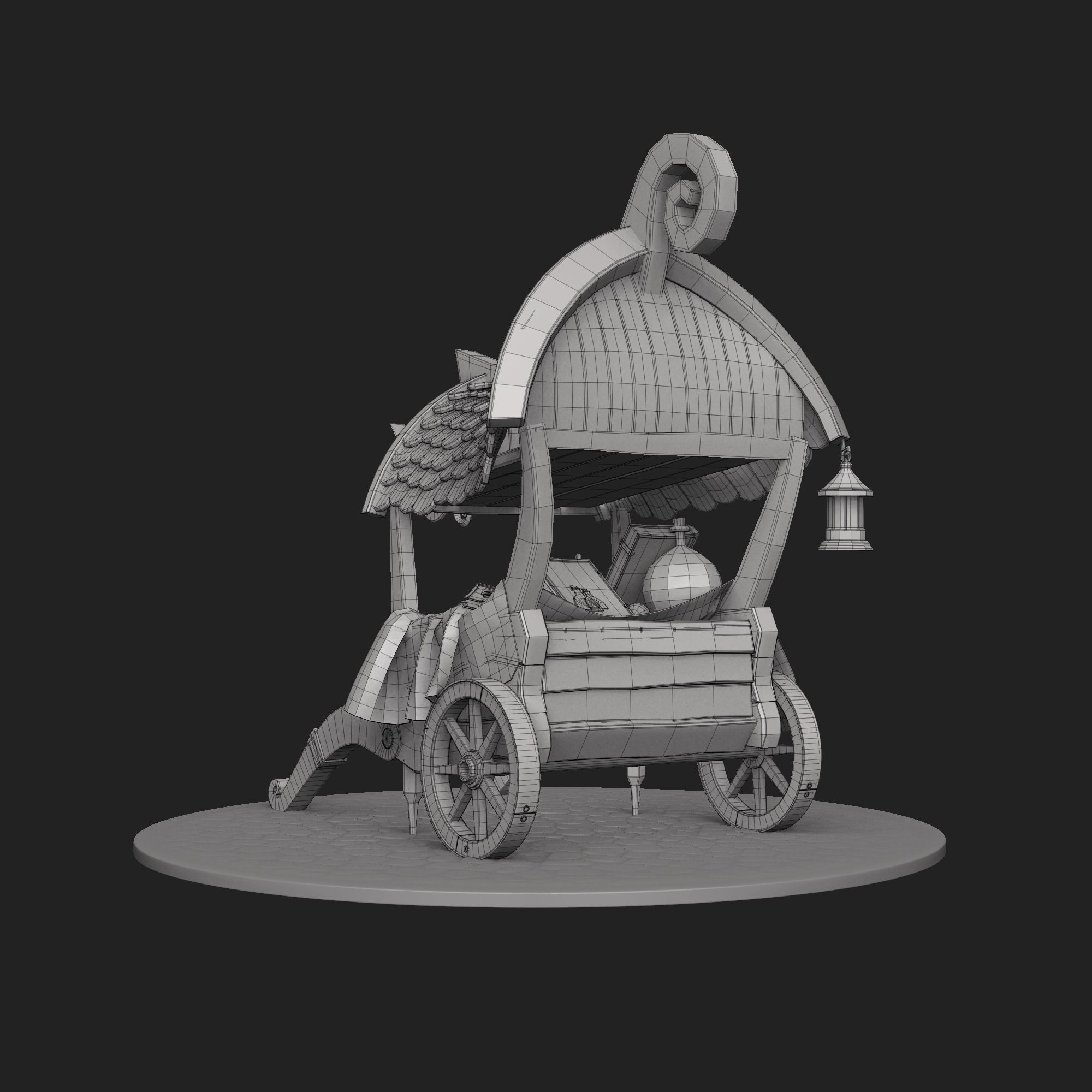 Stylized Magician Stall 3D model_9