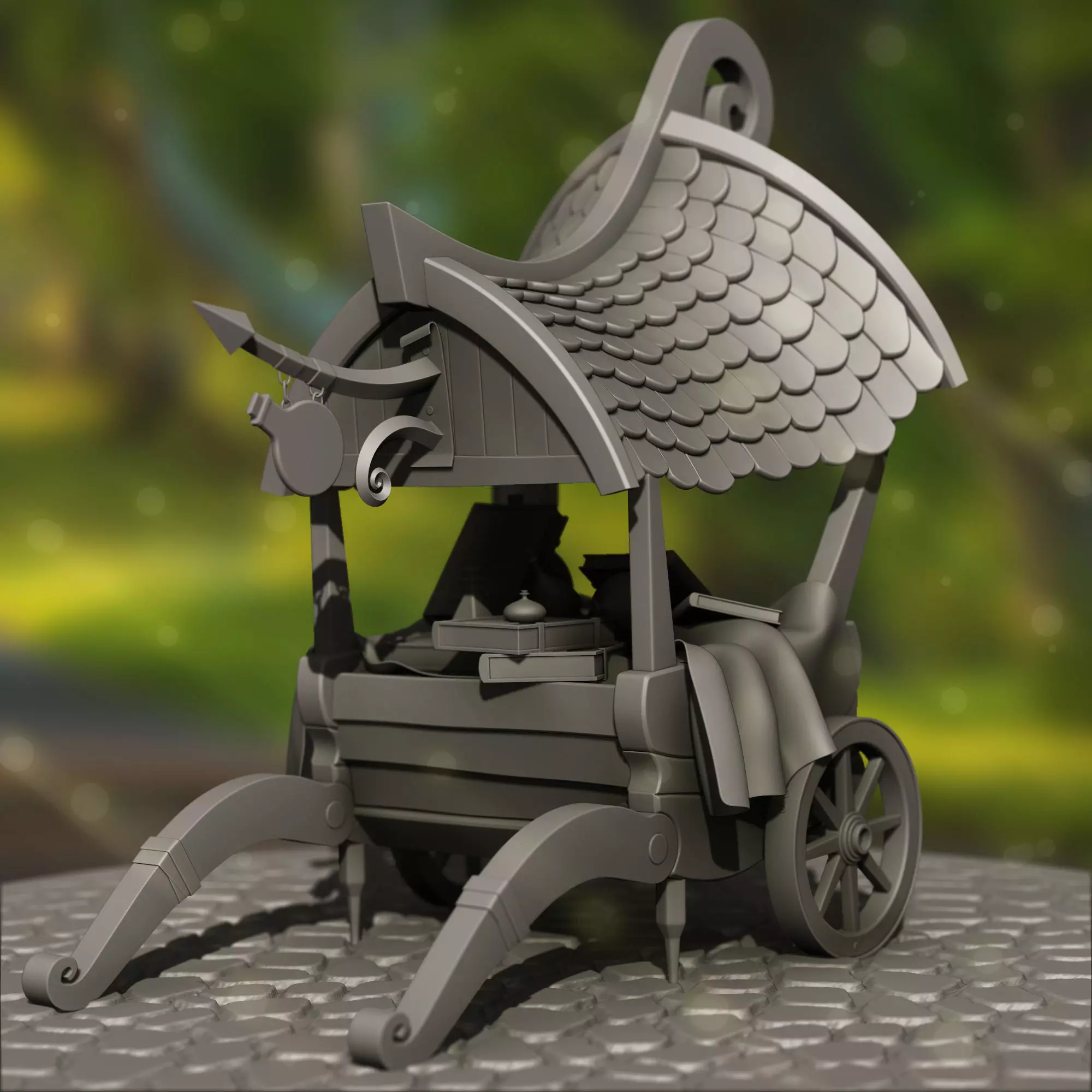 Stylized Magician Stall 3D model_0