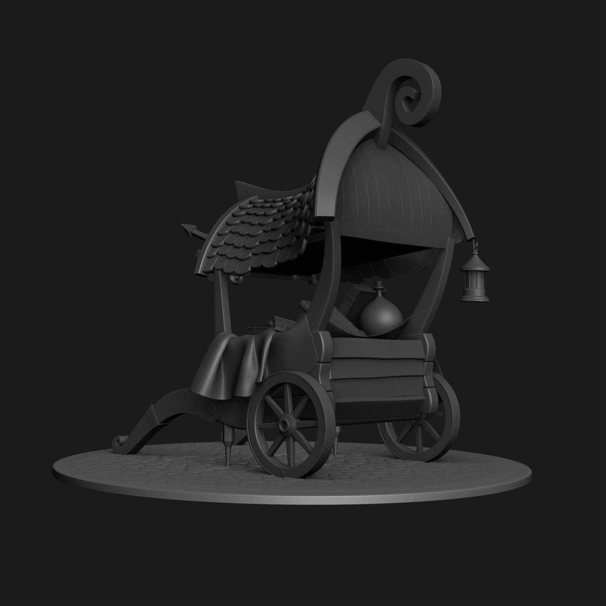 Stylized Magician Stall 3D model_3