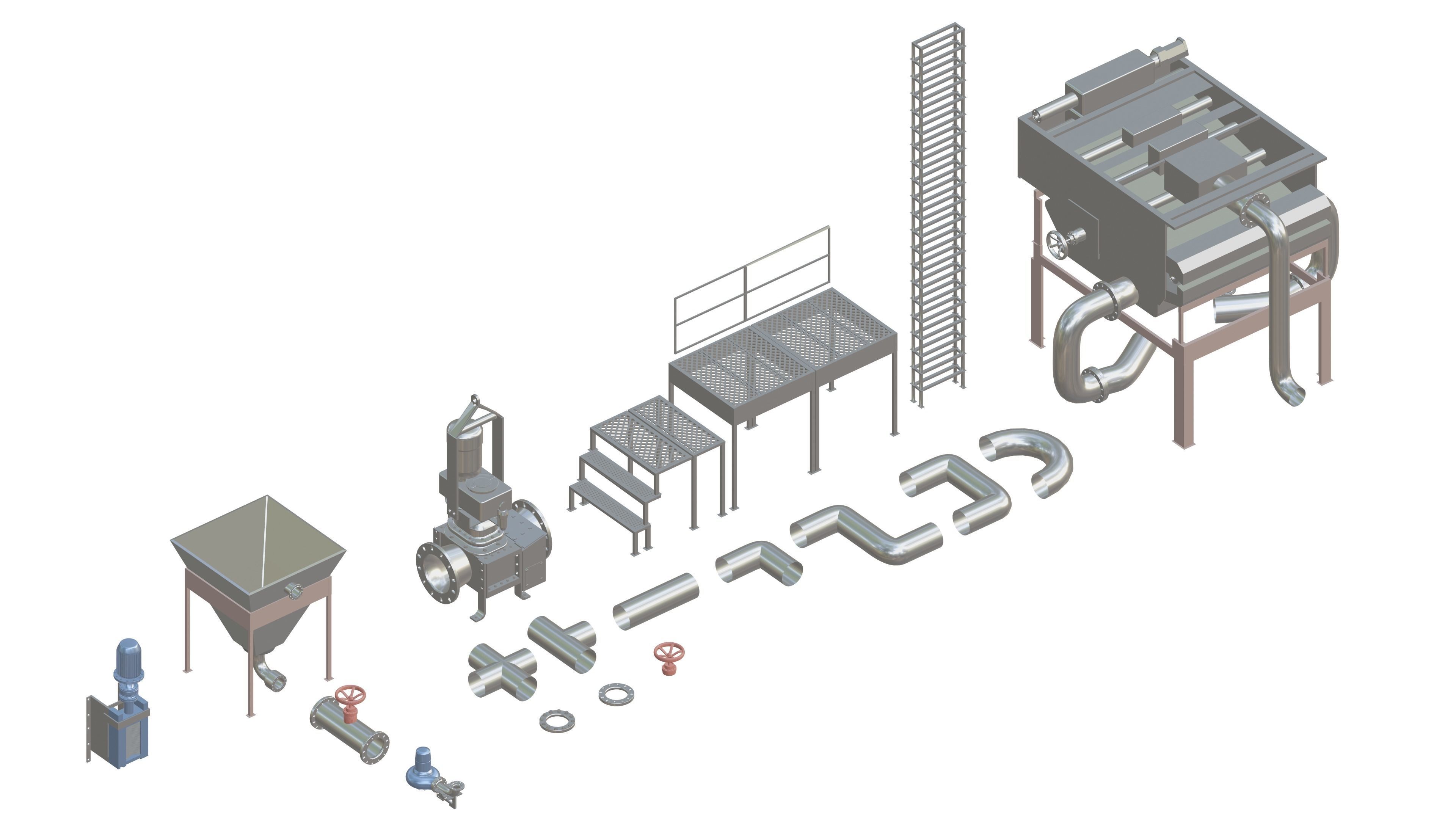 Water purifier Low-poly 3D model_4