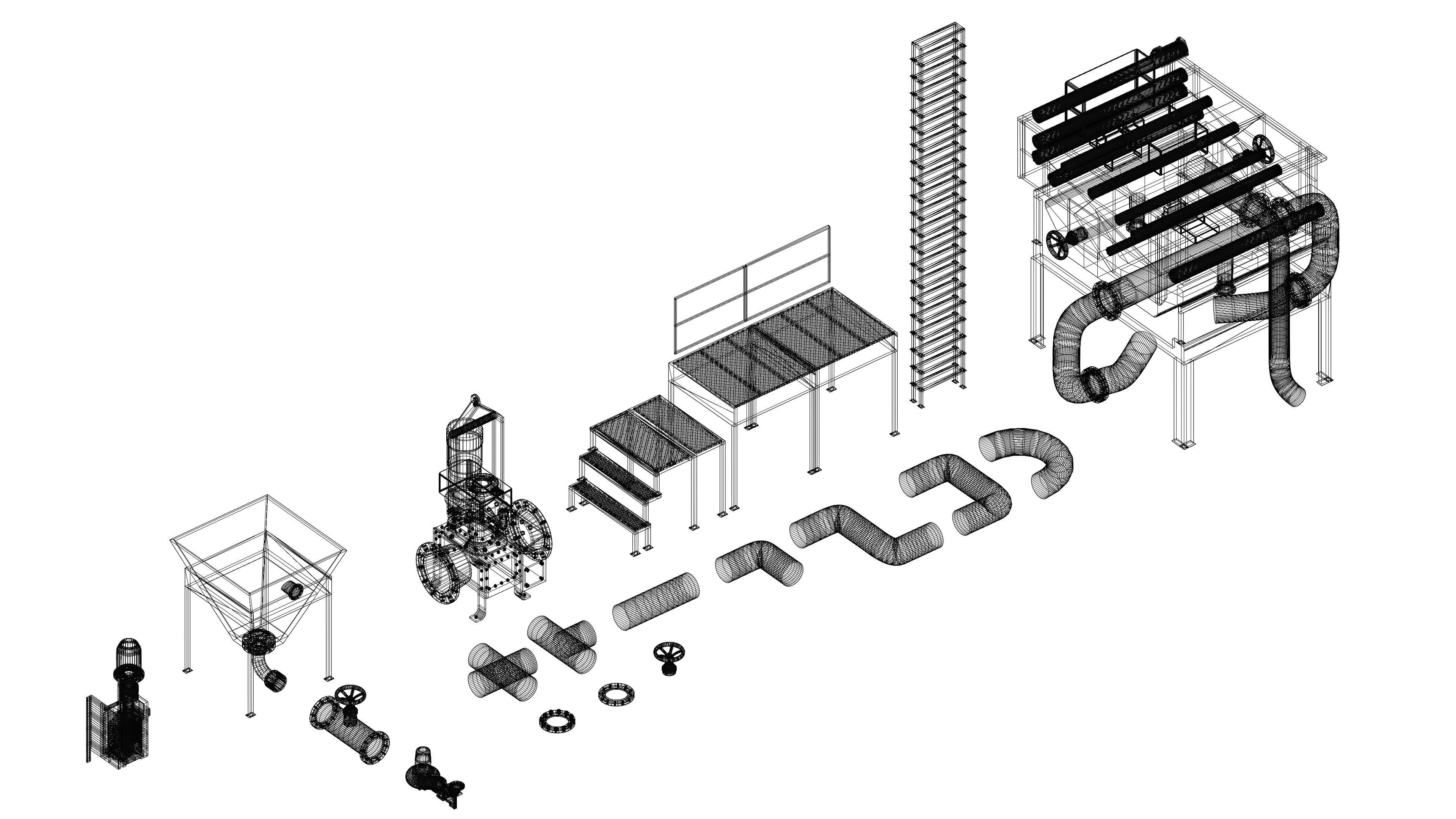 Water purifier Low-poly 3D model_5
