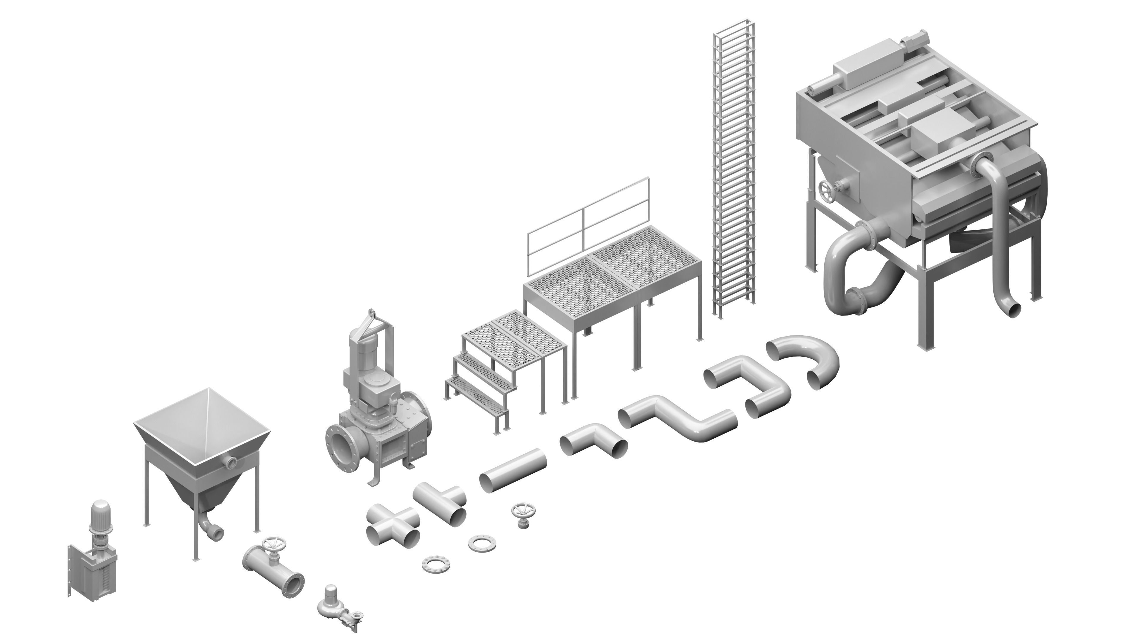 Water purifier Low-poly 3D model_2