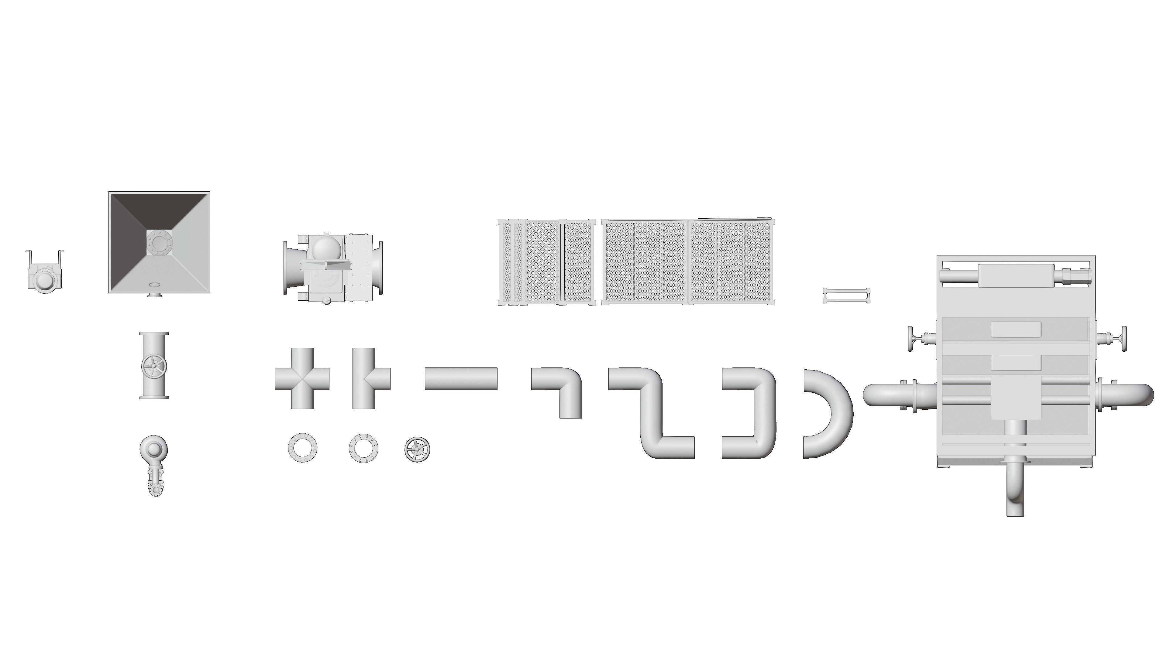 Water purifier Low-poly 3D model_6