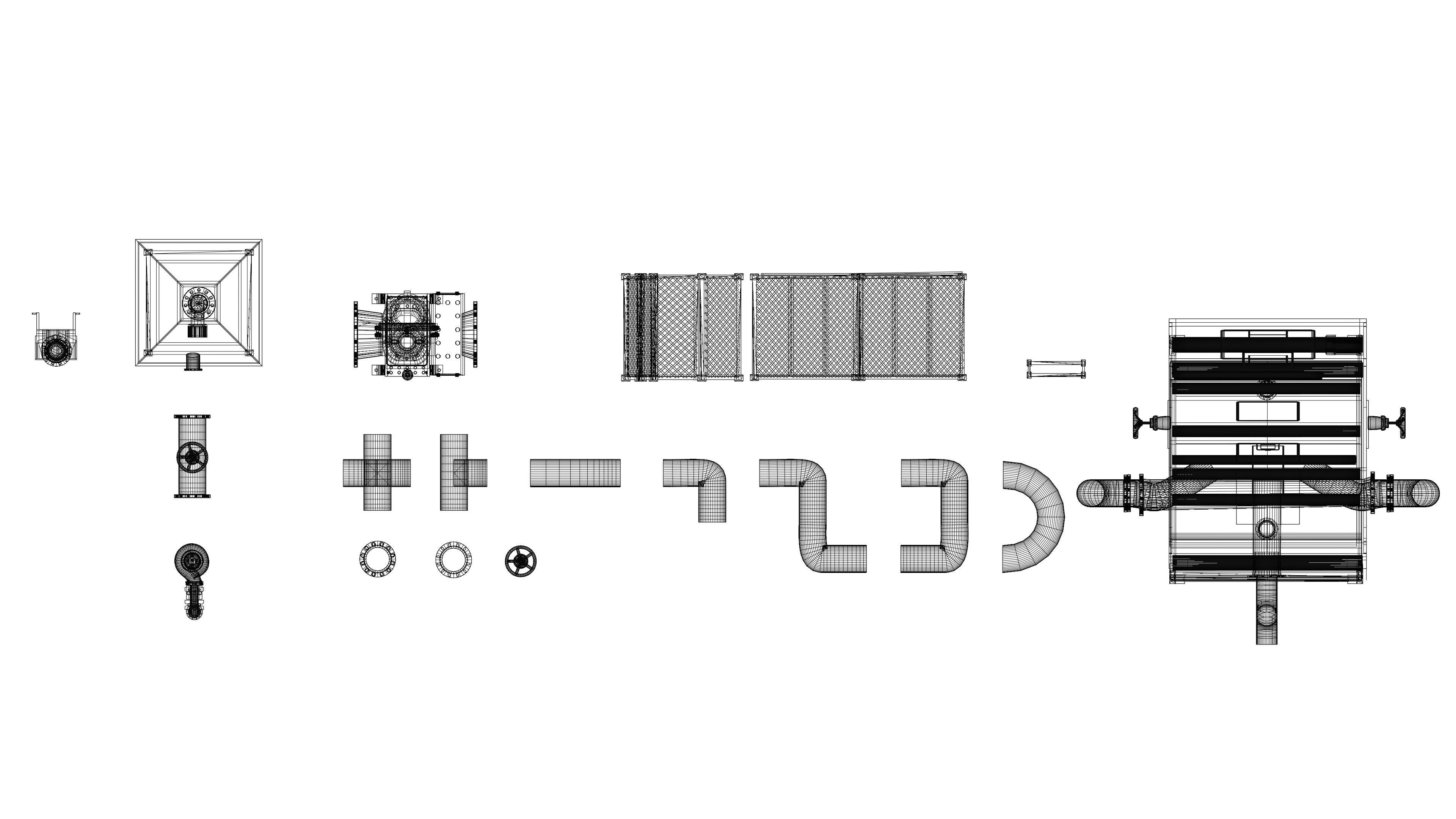 Water purifier Low-poly 3D model_7