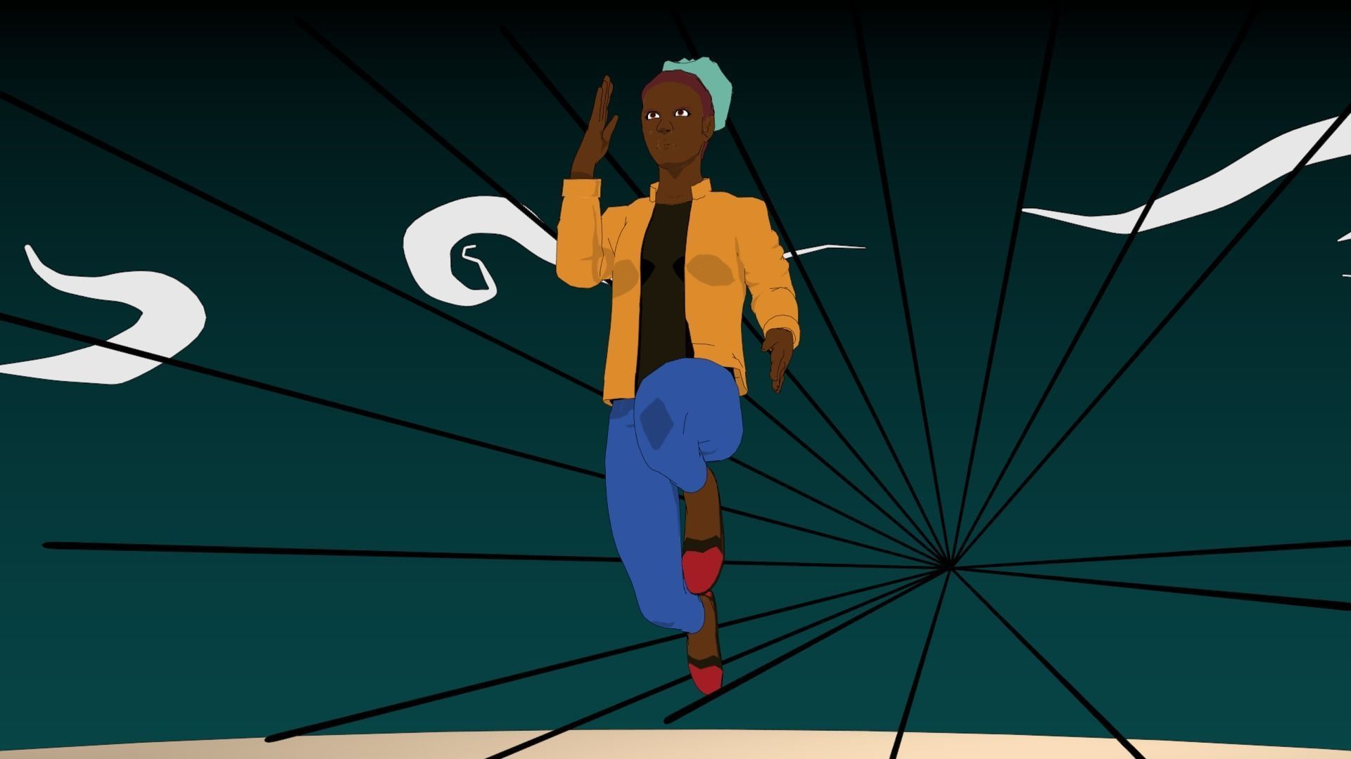 anime Girl  Low-poly 3D model_1