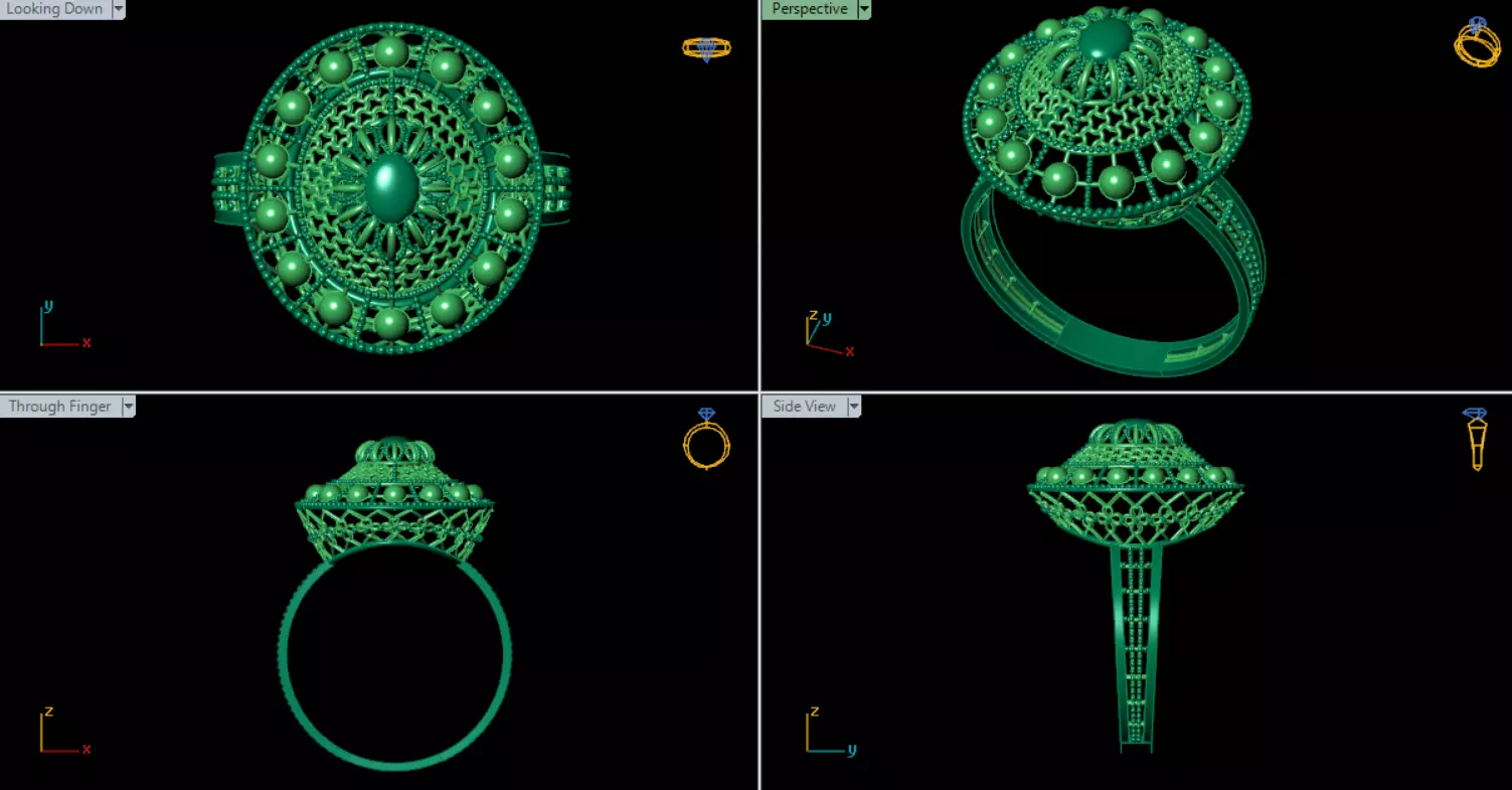 PACK OF 28 TURKISH RINGS 3D print model