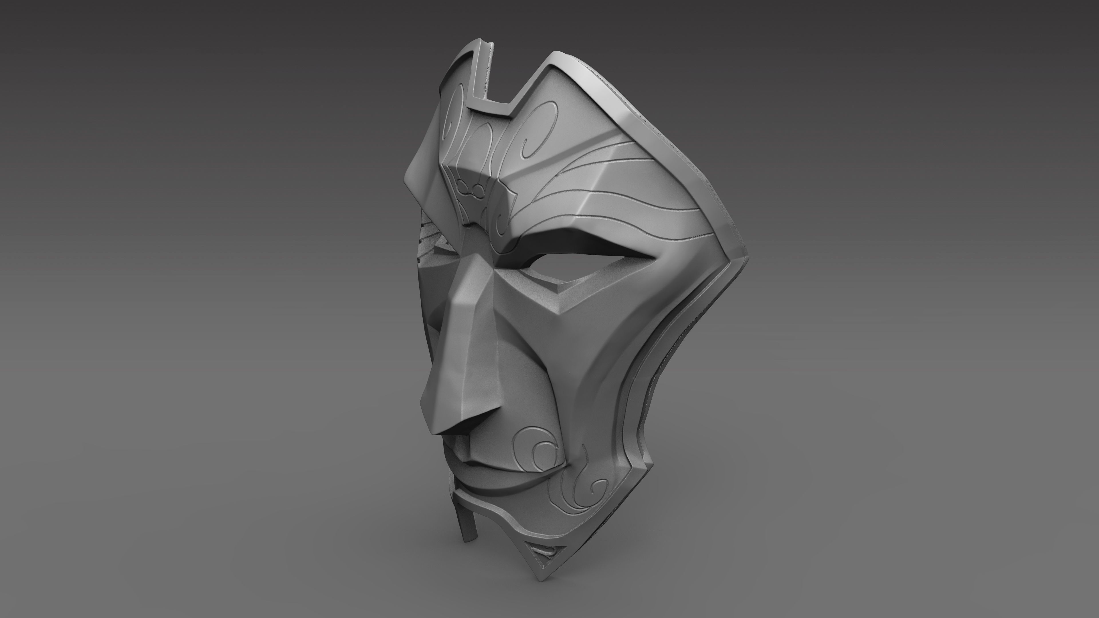 Jhin Mask 3D Printable 3D print model_1