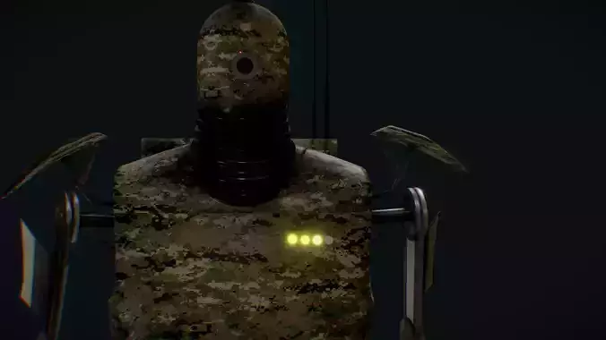 Robot Soldier Sci Fi Low-poly 3D model