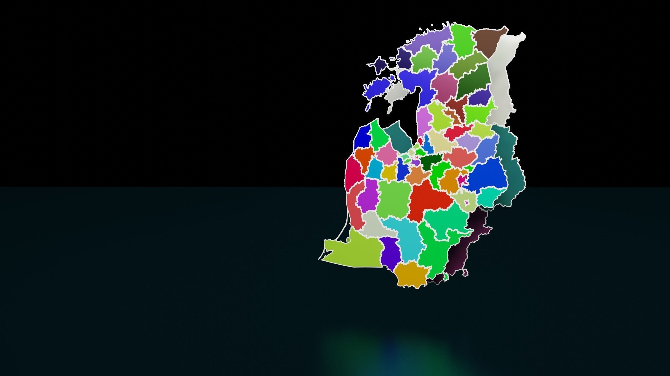 KALININGRAD LATVIA LITHUANIA ESTONIA POLITICAL MAP LAYOUT Low-poly 3D model_13