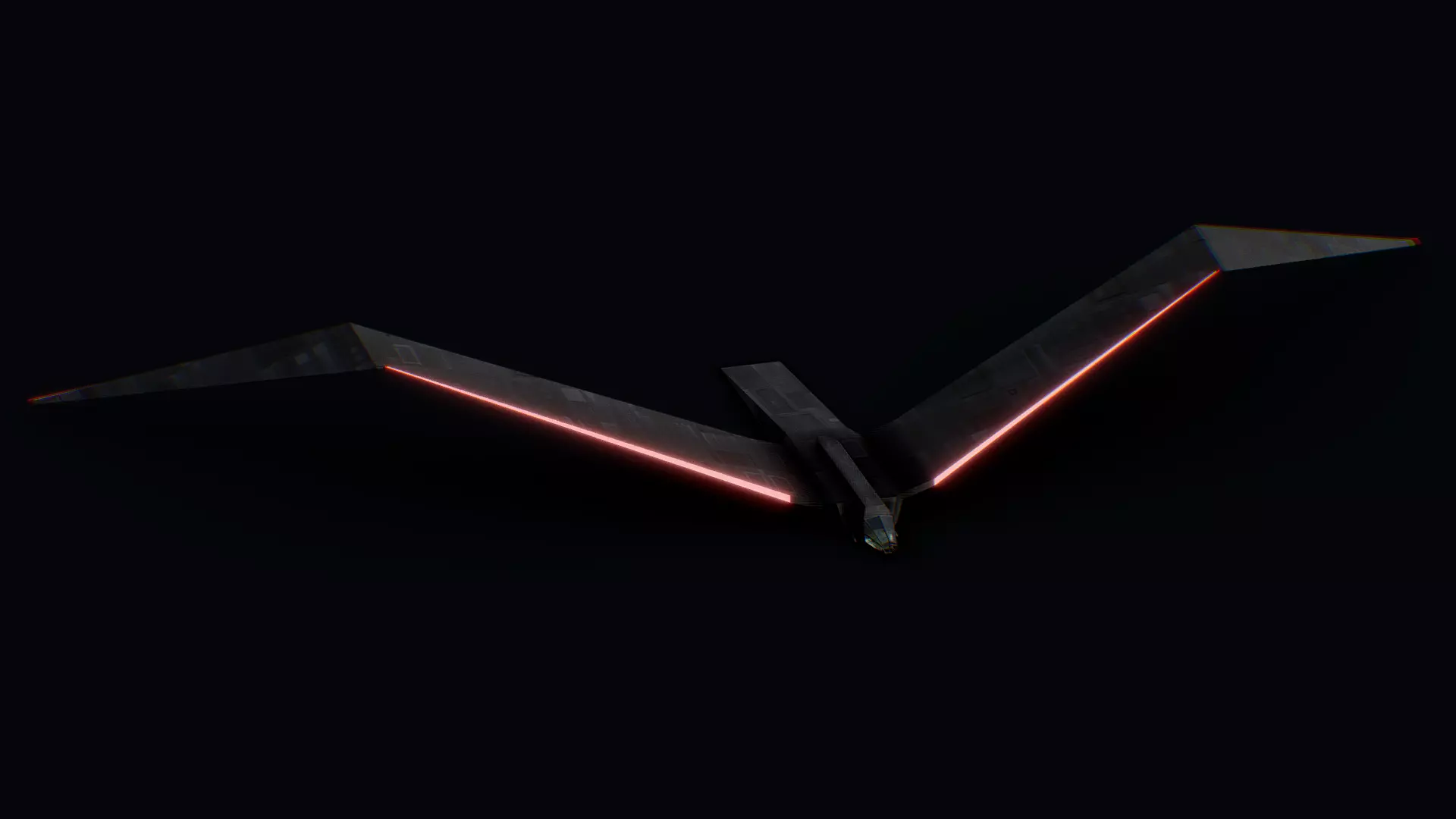 Futuristic Sci Fi AirForce Space Ship Transport Low-poly 3D model_0