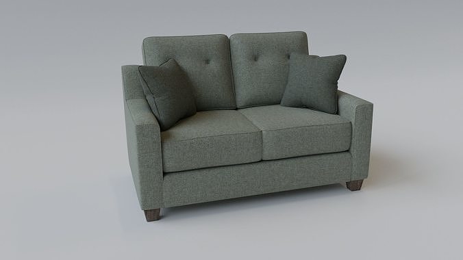 Sofa 2 Seater - v4 Low-poly 3D model