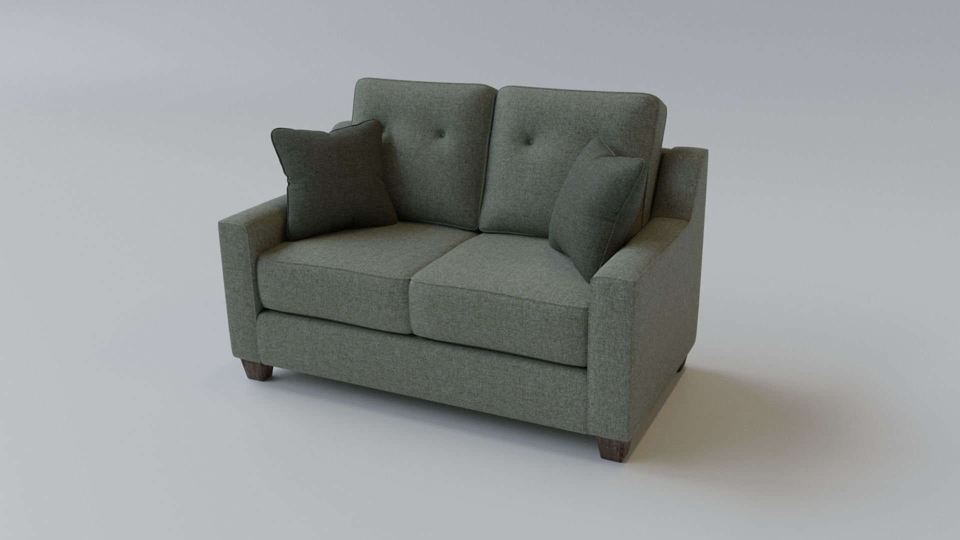Sofa 2 Seater - v4 Low-poly 3D model_1