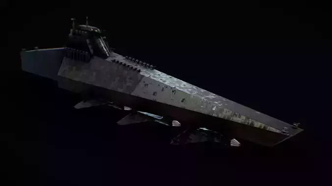 Sci-fi Military Aircraft Carrier