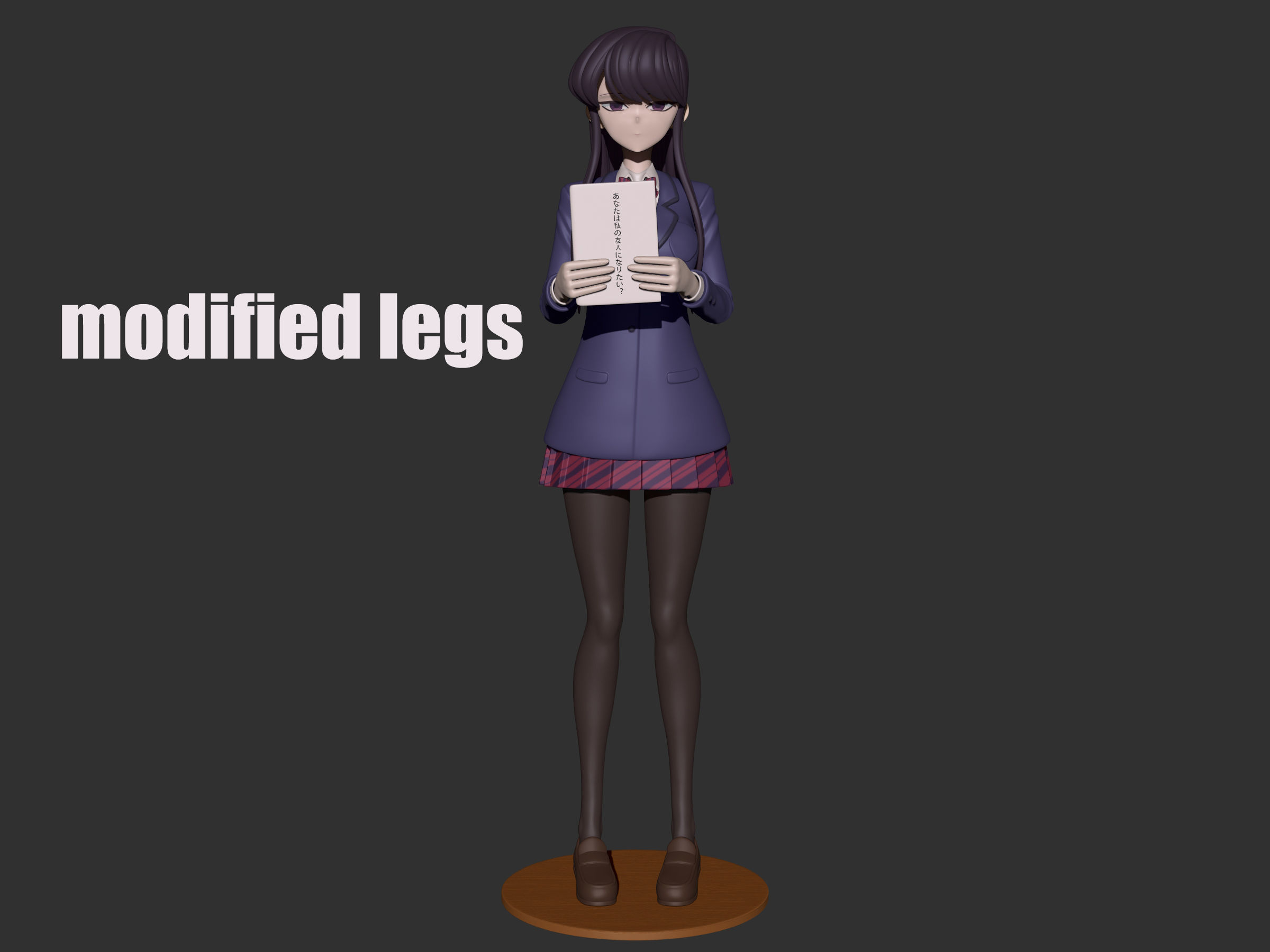 Komi Shouko figure 3d 3D print model_10