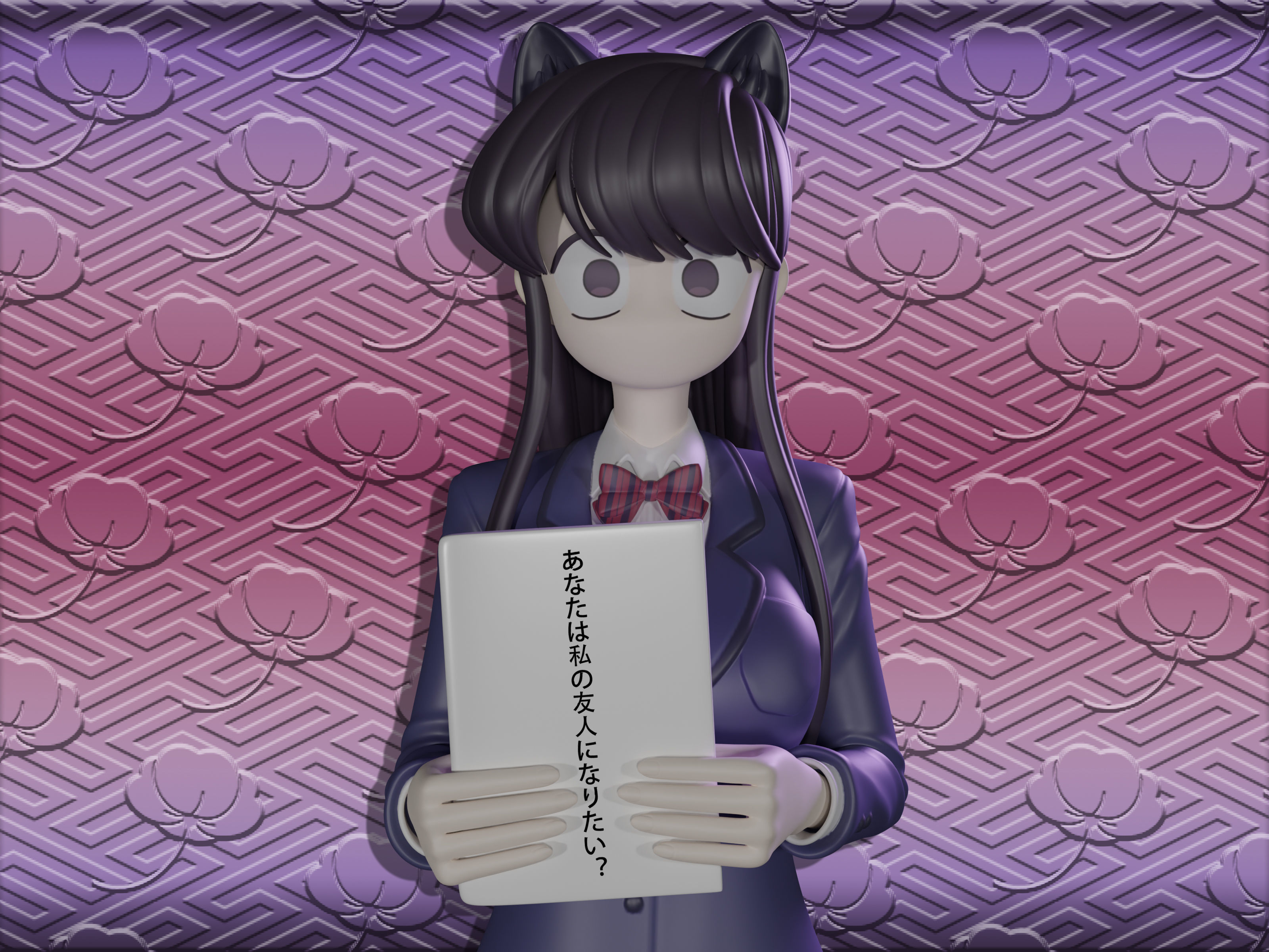 Komi Shouko figure 3d 3D print model_3