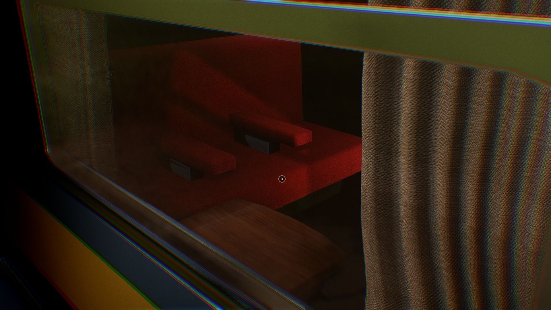 Train Railroad Car With Interior Low-poly 3D model_6