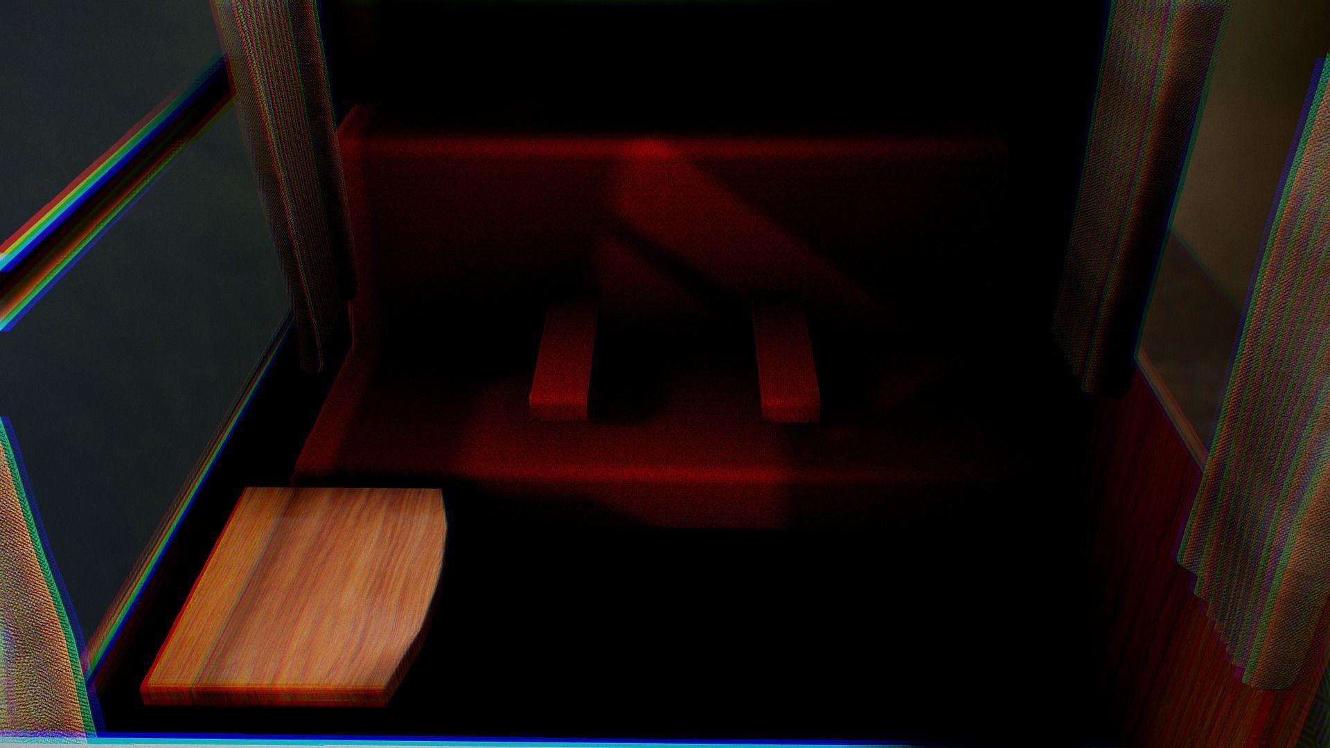 Train Railroad Car With Interior Low-poly 3D model_8