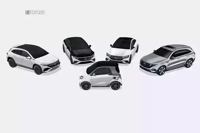 Mercedes-Benz EQ 5 car colection 3D Model Collection
