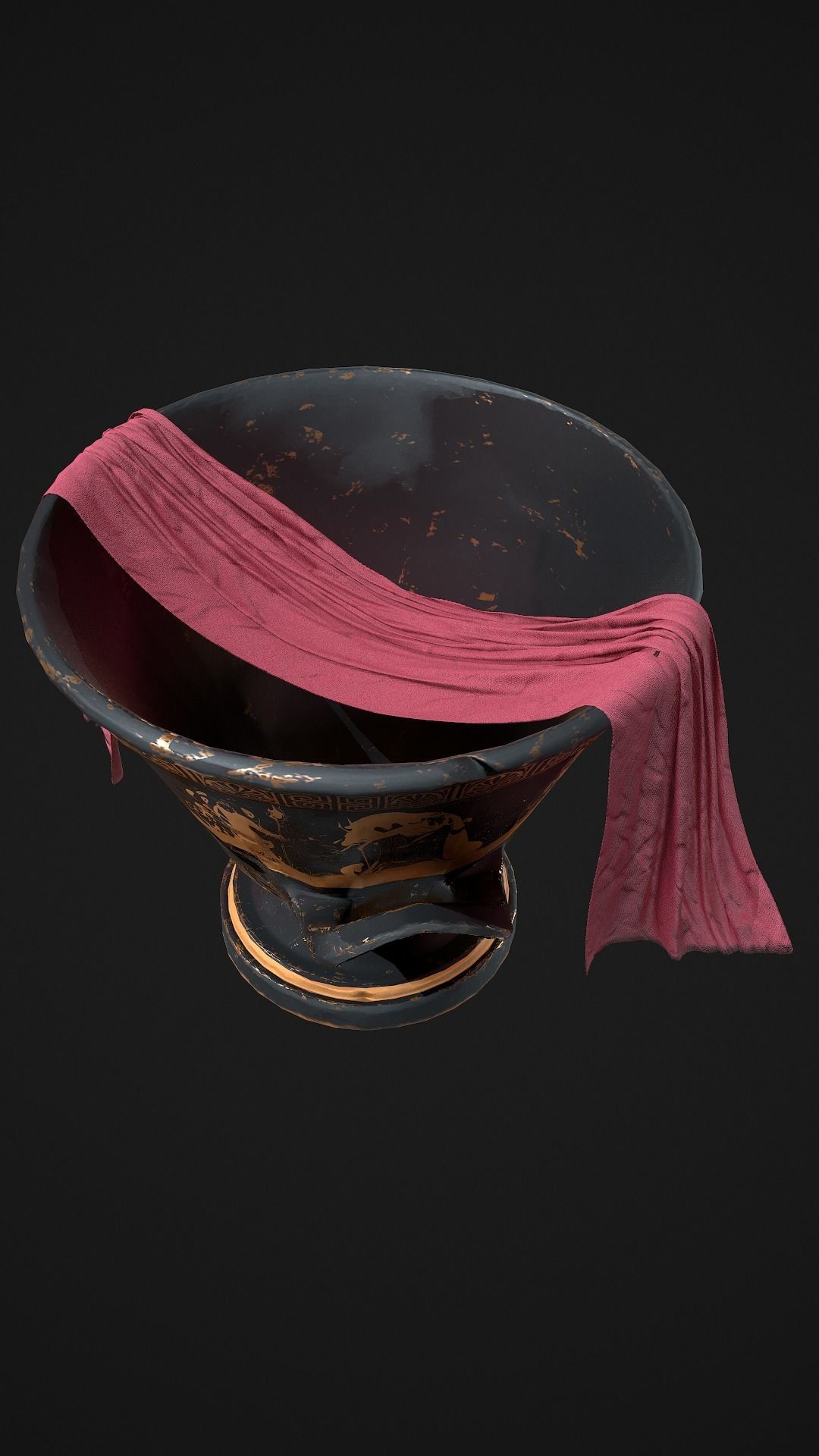 Greek Vase Low-poly 3D model_20