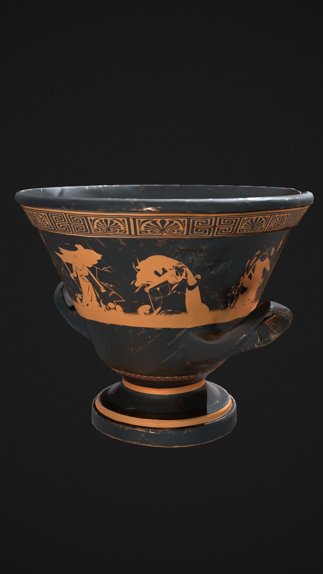 Greek Vase Low-poly 3D model_3