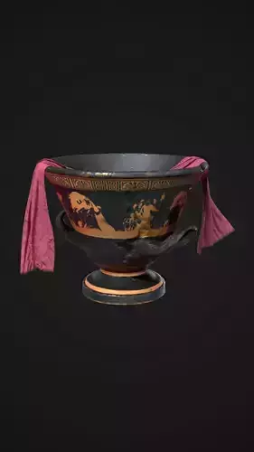 Greek Vase Low-poly 3D model