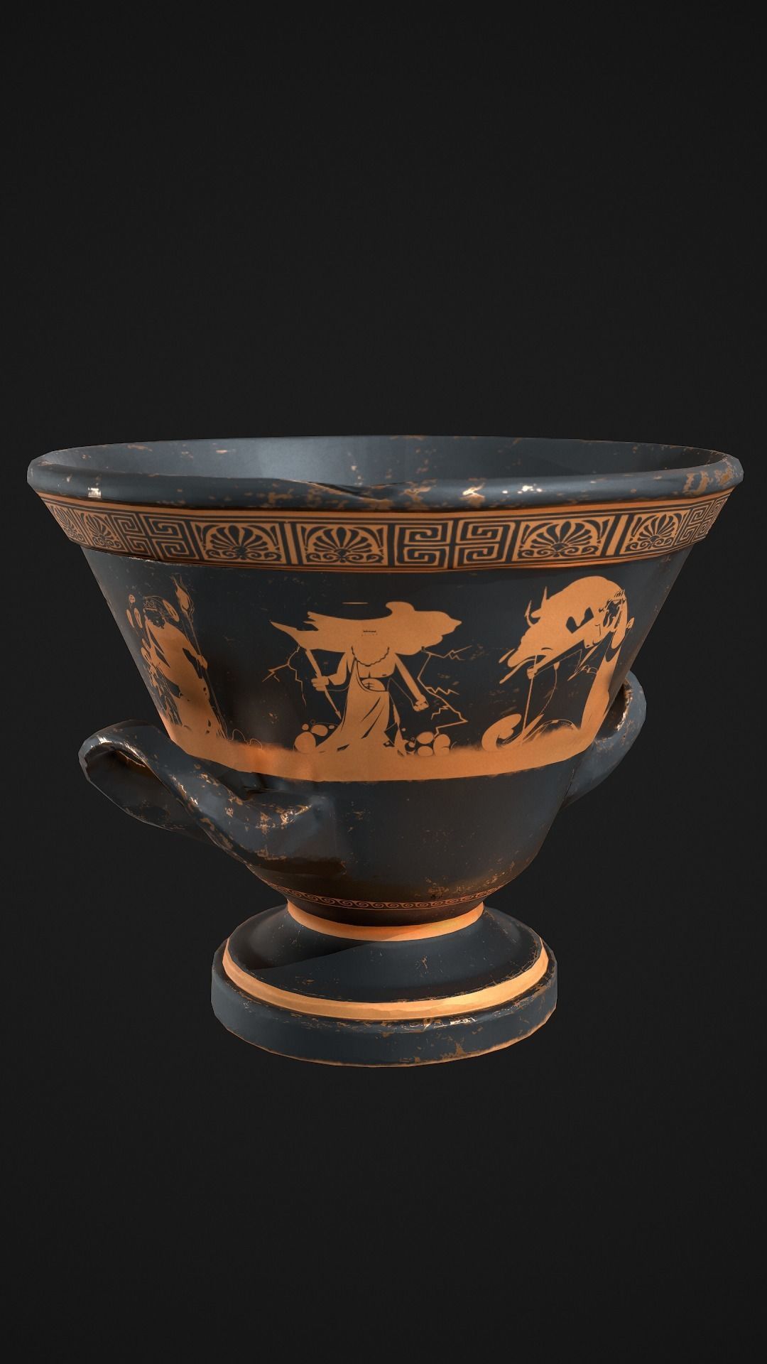 Greek Vase Low-poly 3D model_14