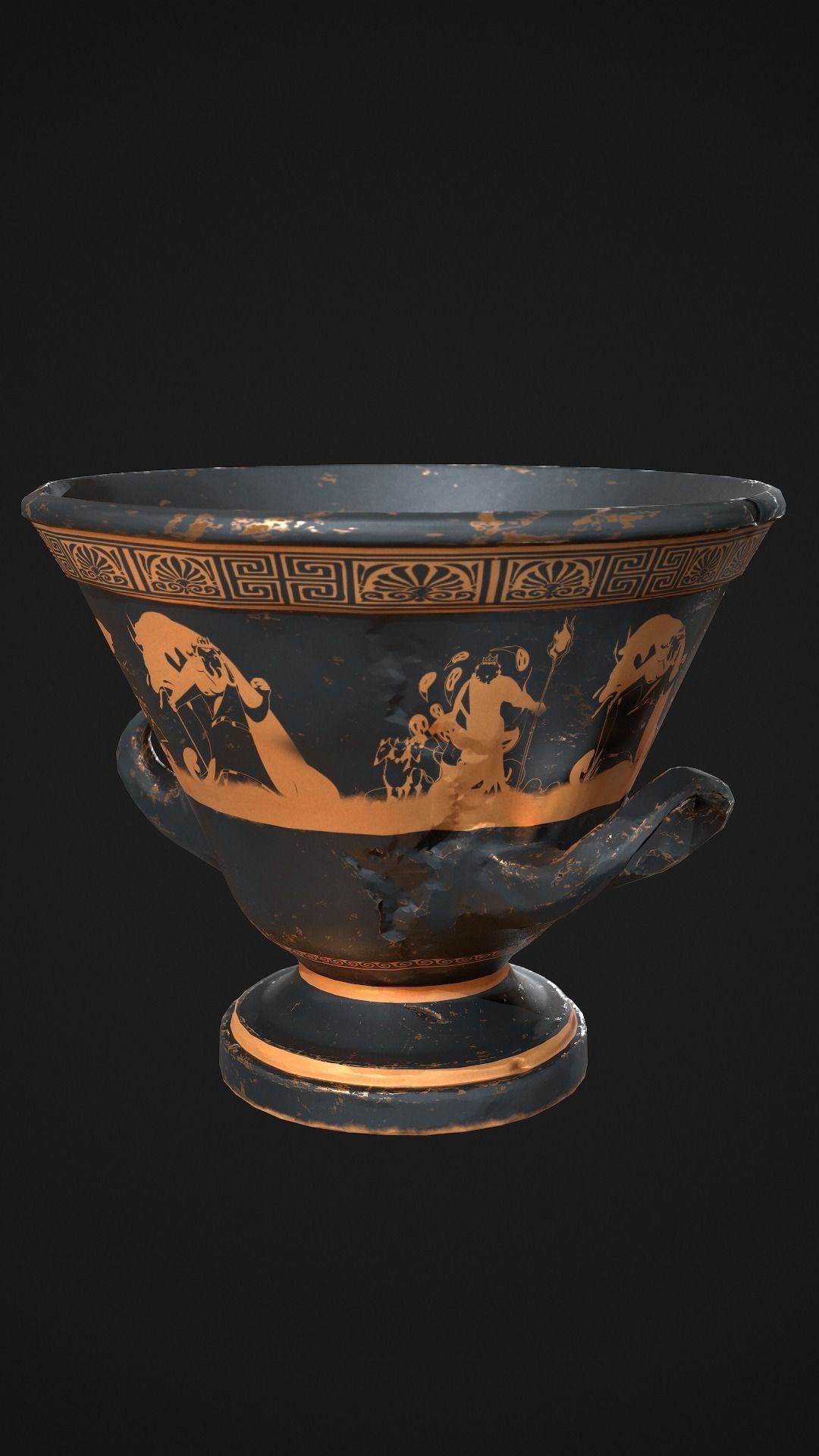 Greek Vase Low-poly 3D model_4
