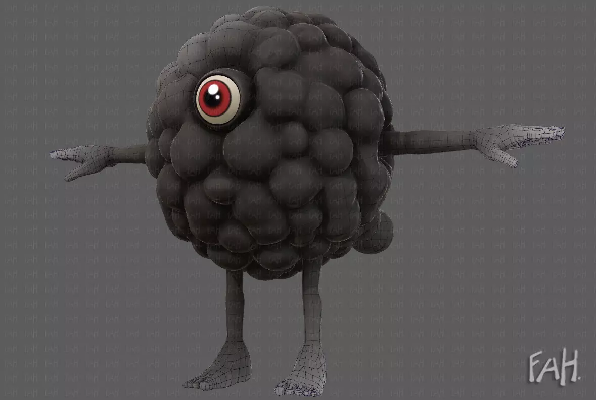 Monster V07 Low-poly 3D model