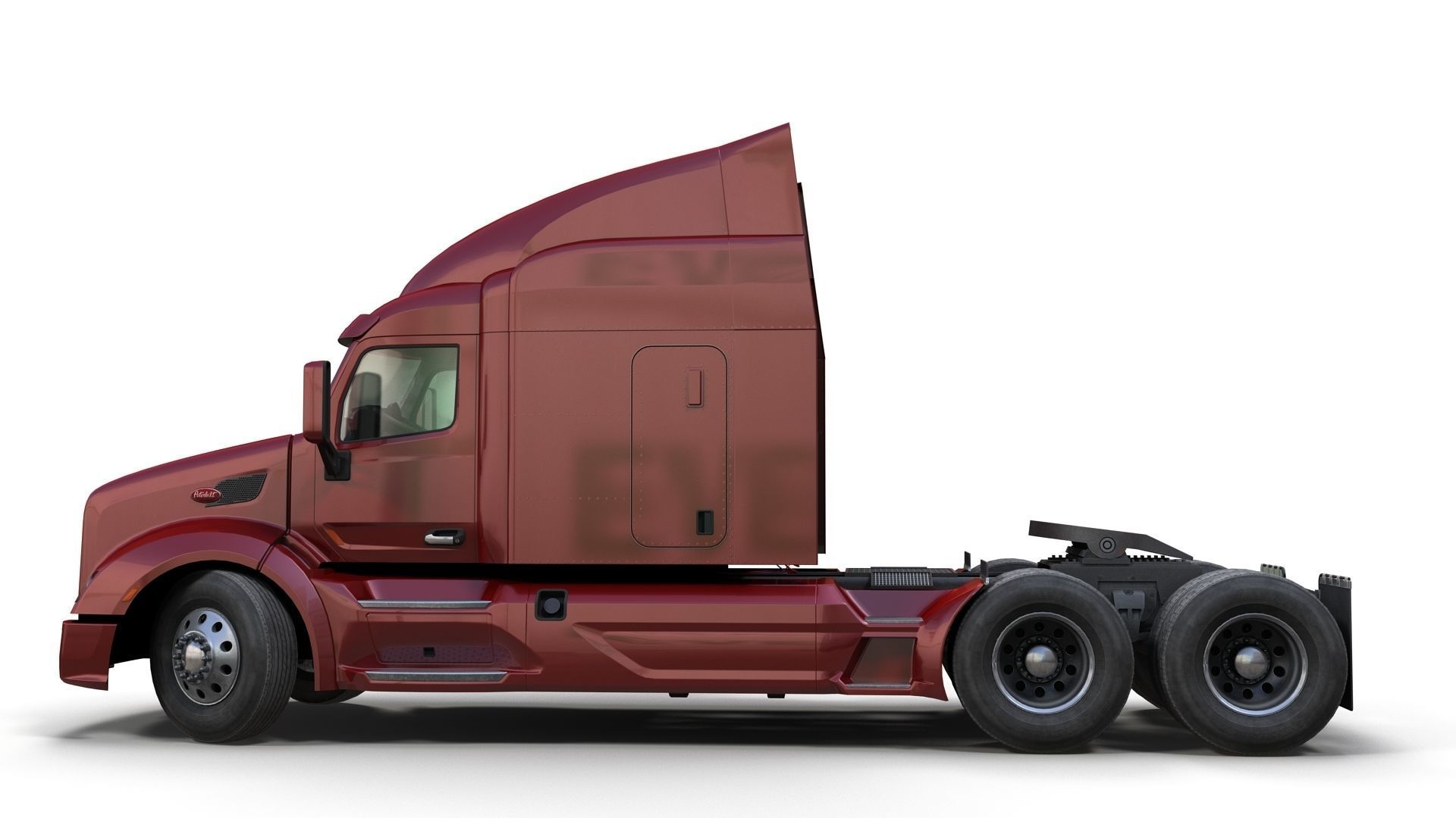 Peterbilt 579 truck Low-poly 3D model_5