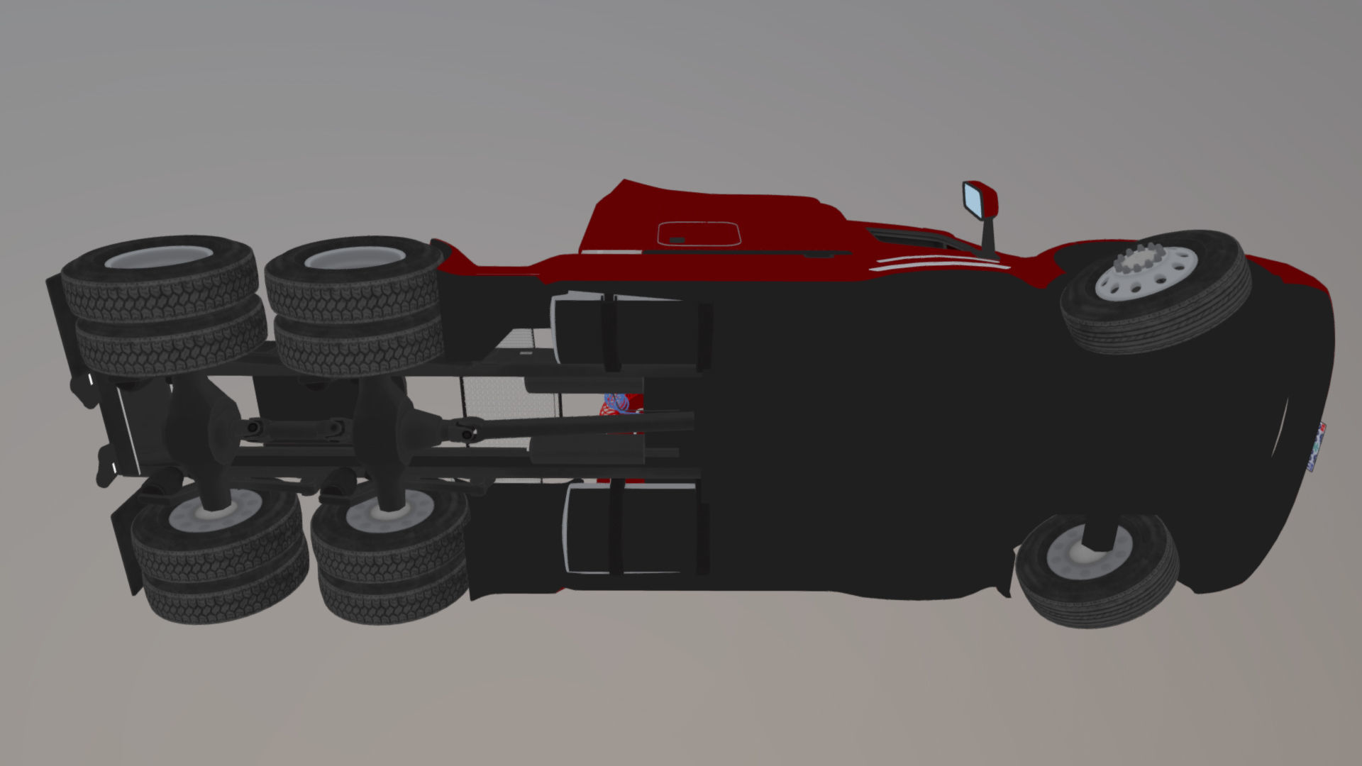 Peterbilt 579 truck Low-poly 3D model_38