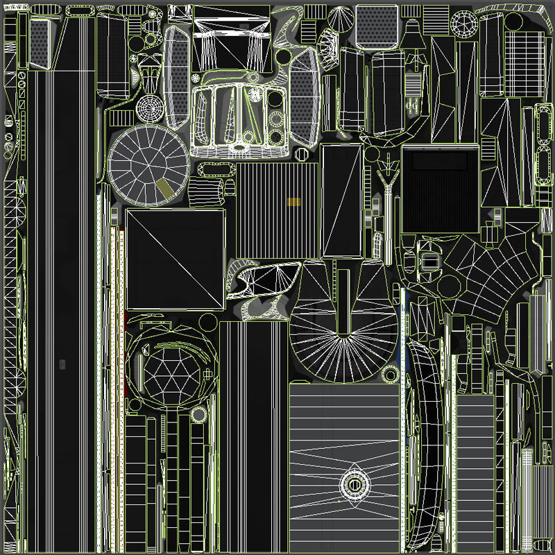 Peterbilt 579 truck Low-poly 3D model_45